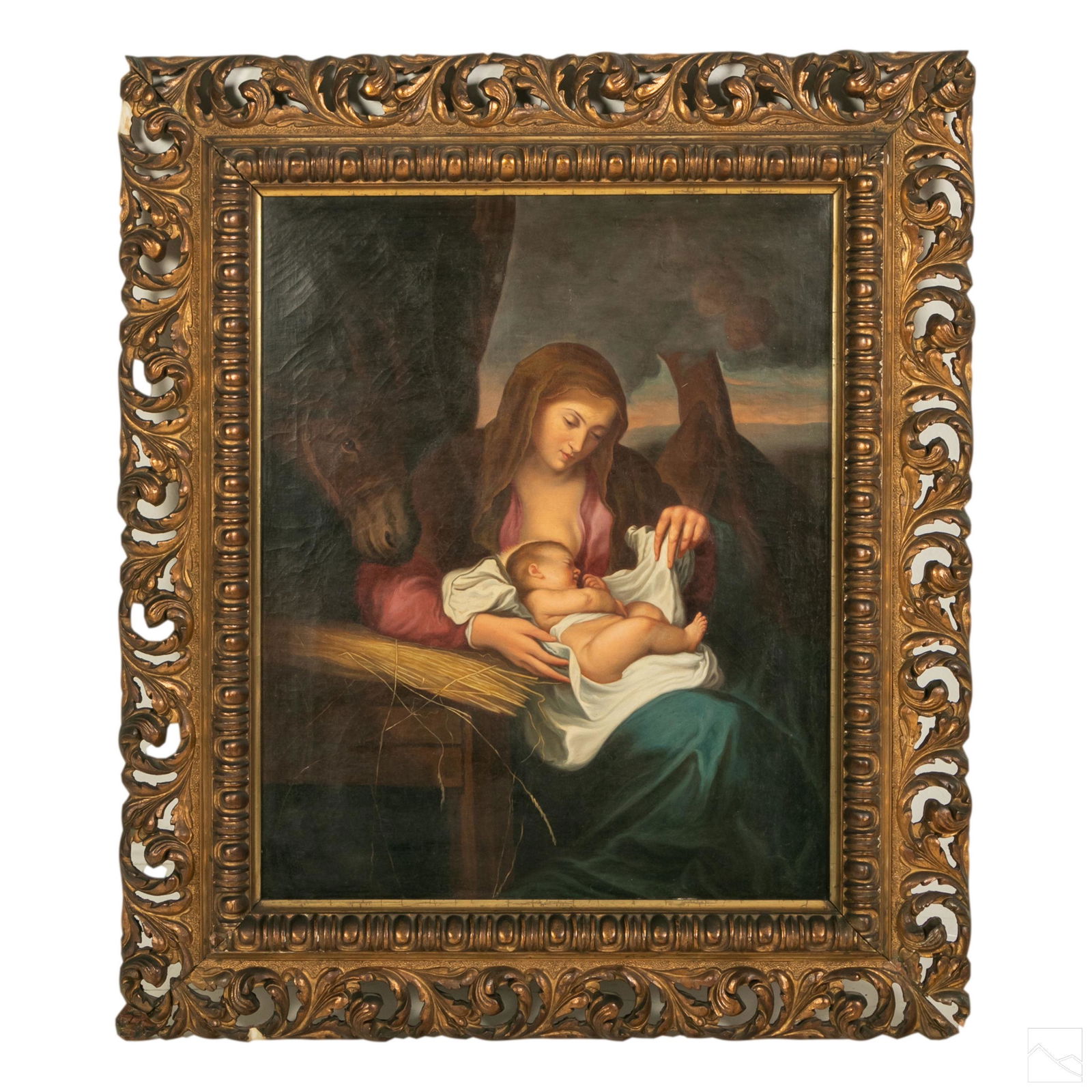 Birth of Christ Nativity Scene Religious Painting (1 of 4)