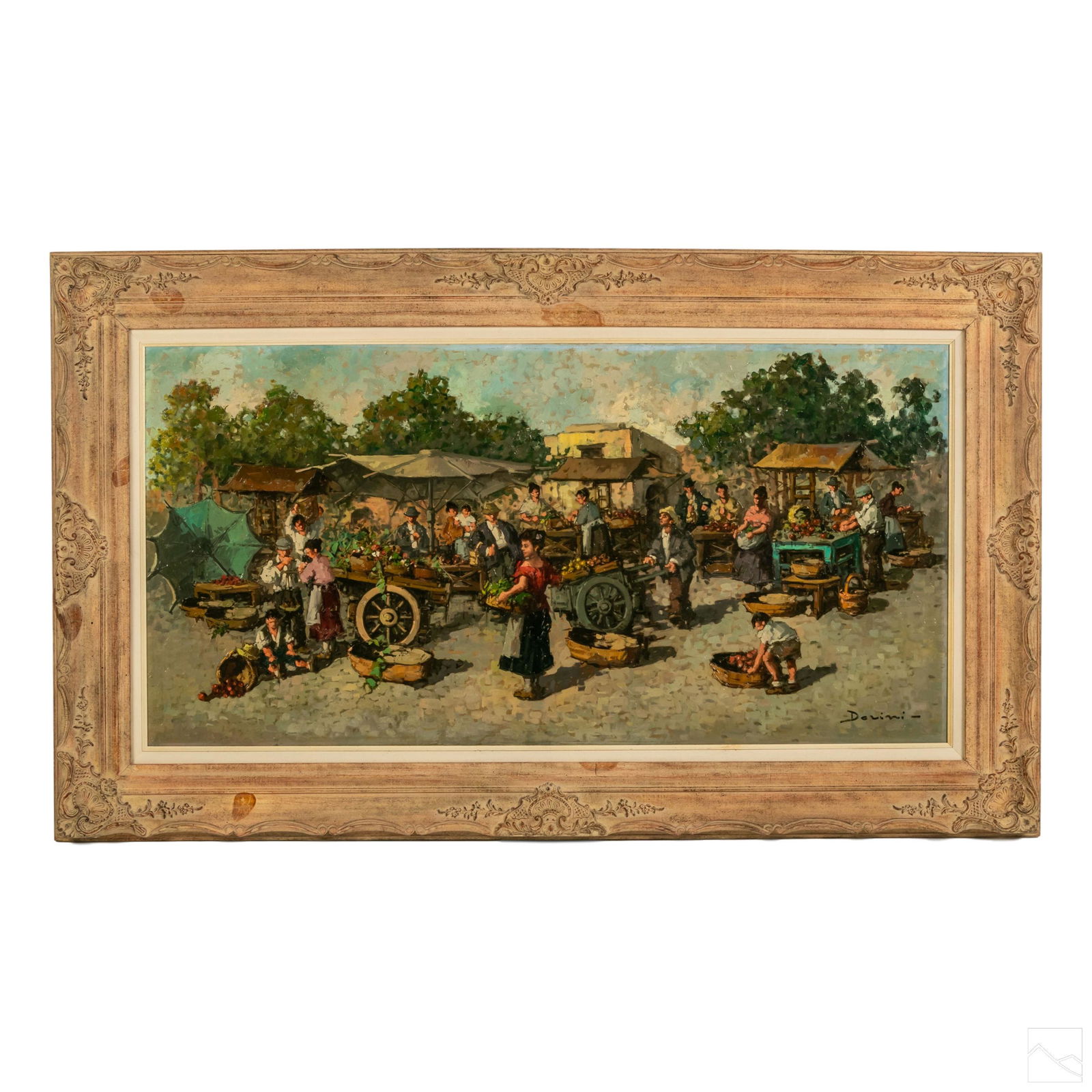 Augustus Dorini 20C Italian Figural Genre Painting (1 of 6)