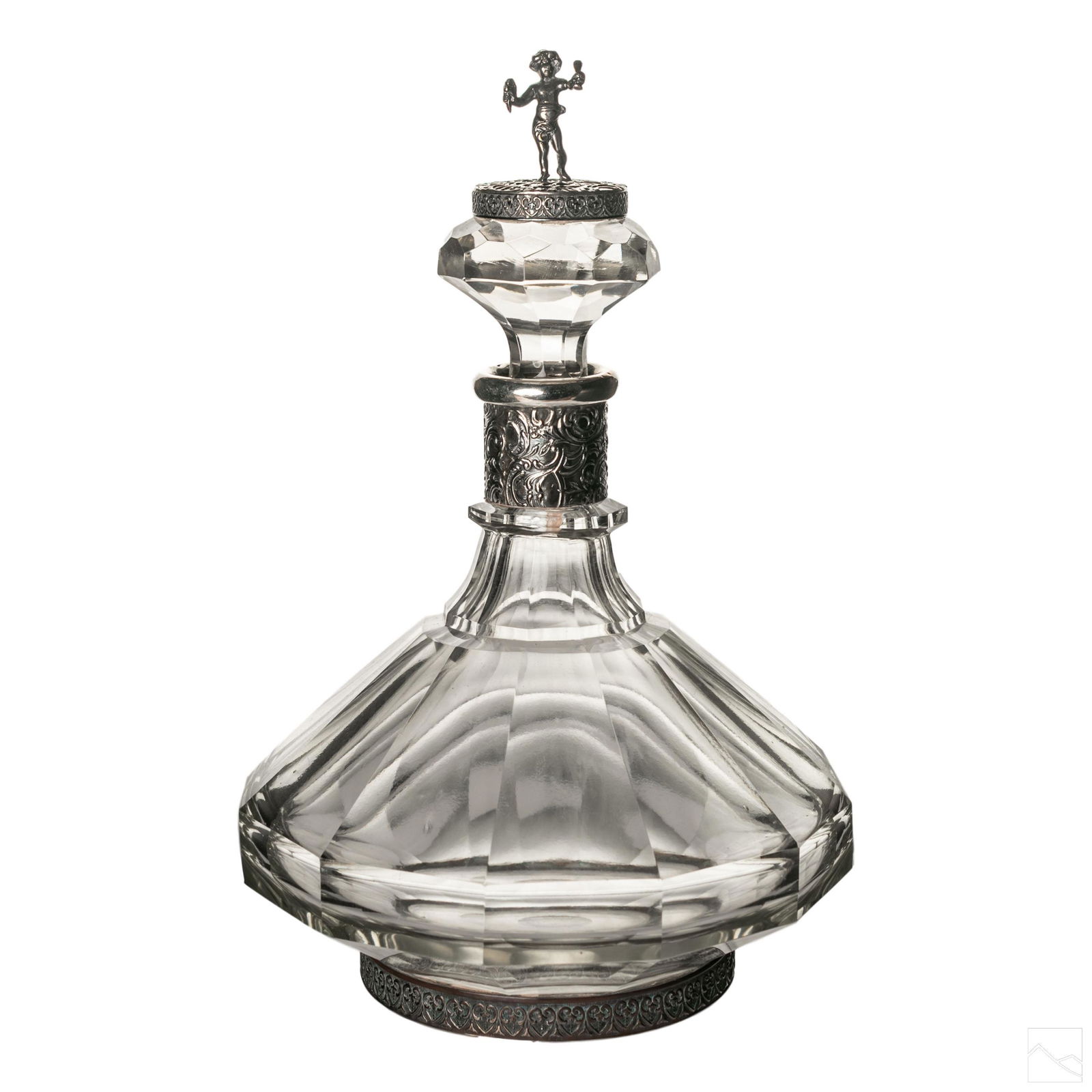 Wyler of New York Sterling Silver Crystal Decanter (1 of 8)