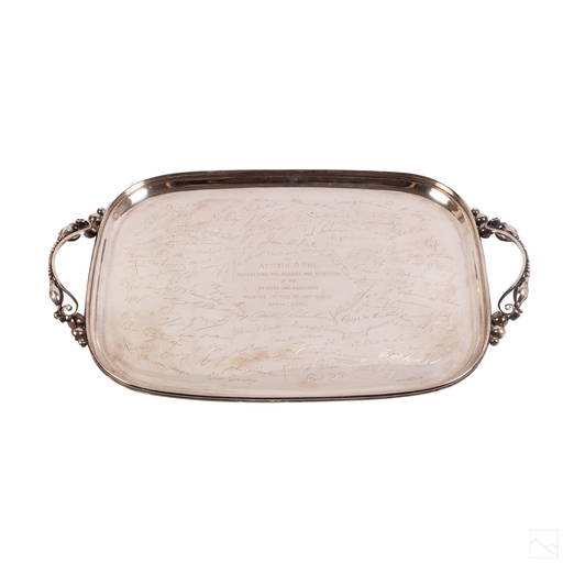 Alphonse LaPaglia Art Nouveau Sterling Silver Tray Apr 28, 2021