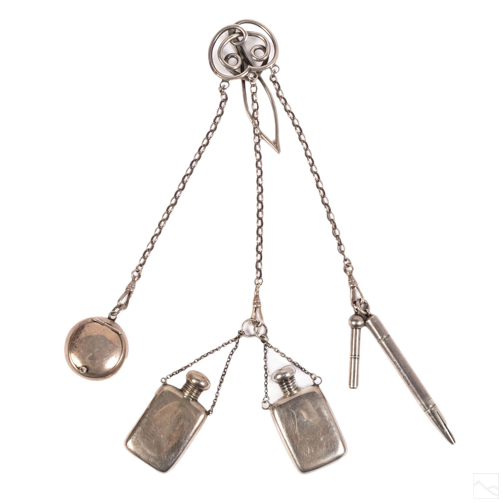 Fine English Victorian Sterling Silver Chatelaine (1 of 9)