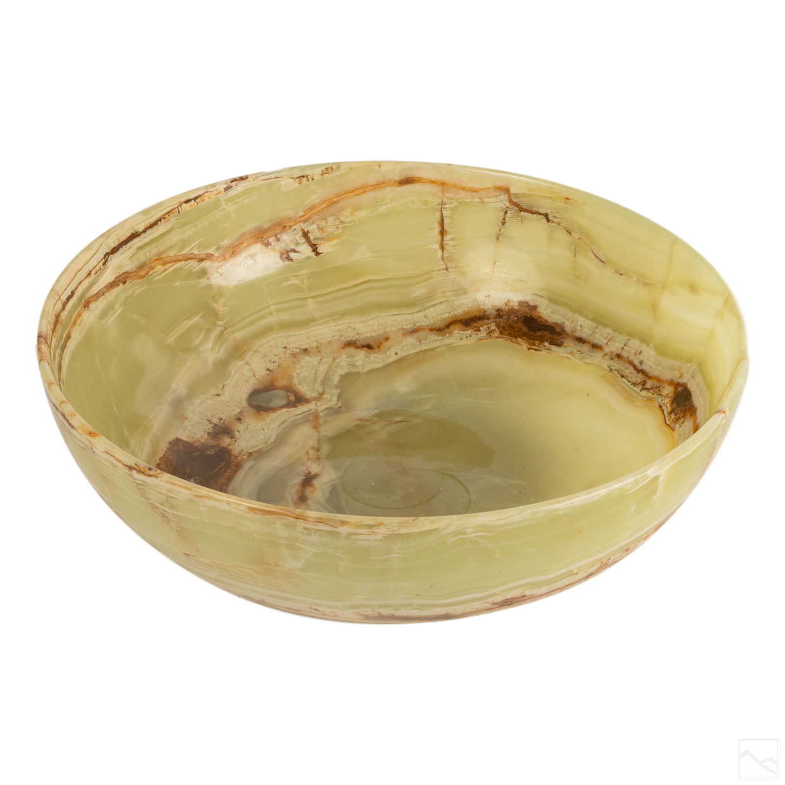 Mid Century Modern Italian Green Onyx Basin Bowl (1 of 5)