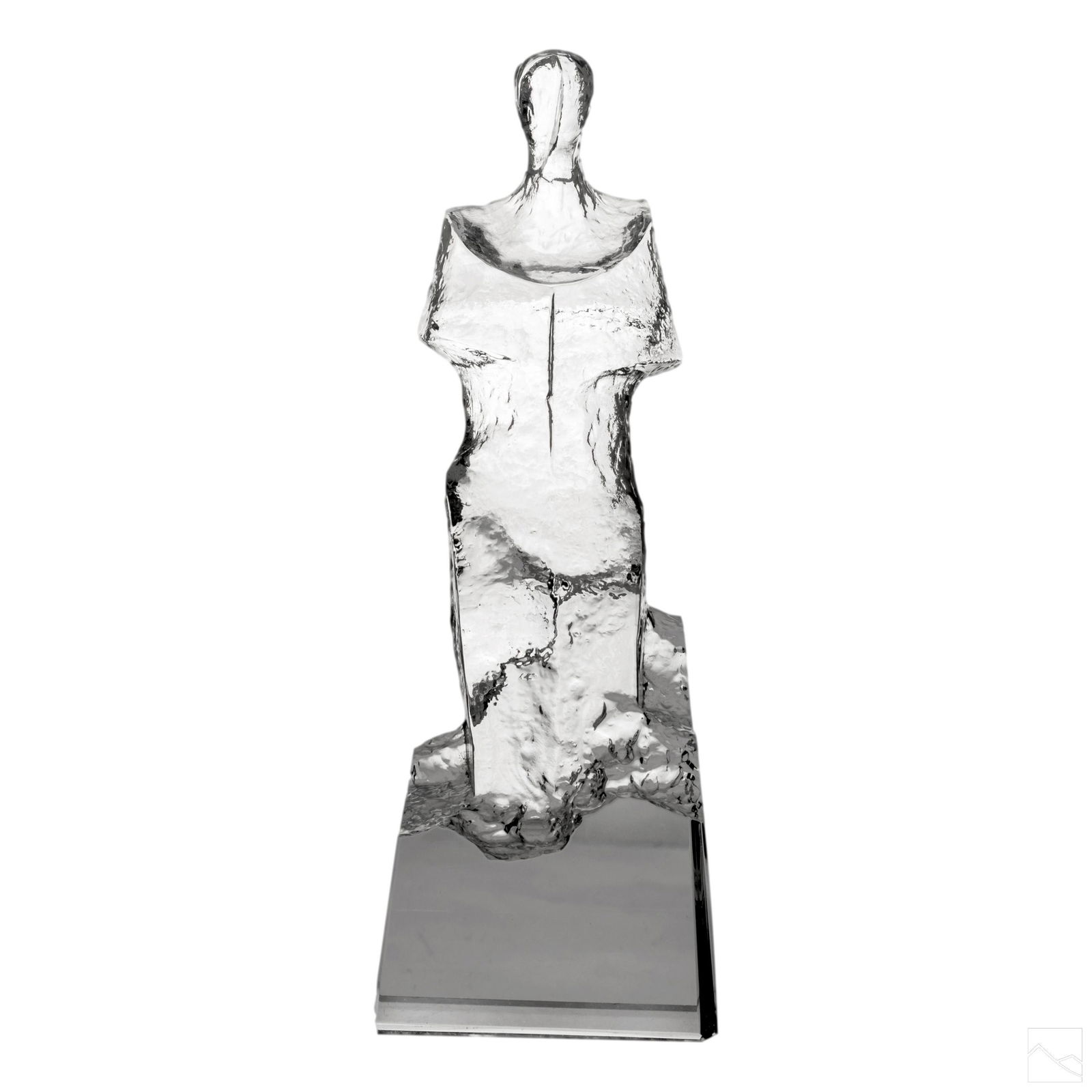 Brutalist 10" Modern Studio Art Glass Sculpture (1 of 6)