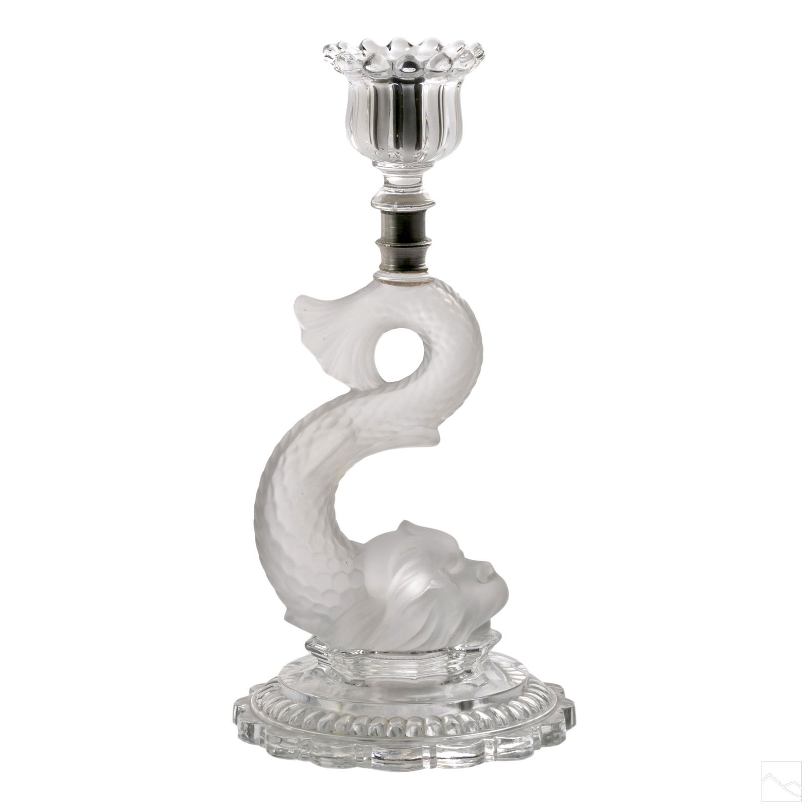 Baccarat French Glass Crystal Dolphin Candlestick (1 of 6)