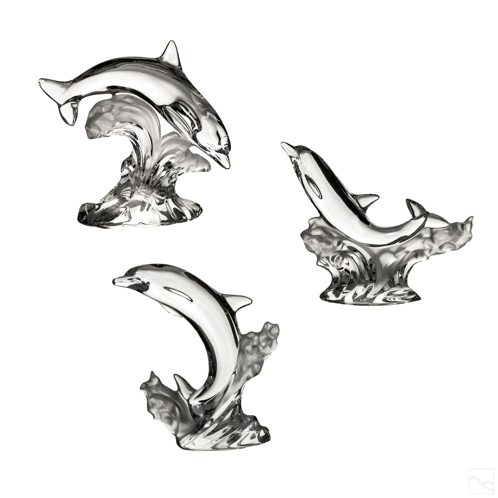 Lenox Art Glass Crystal Dolphin Marine Sculptures (1 of 10)