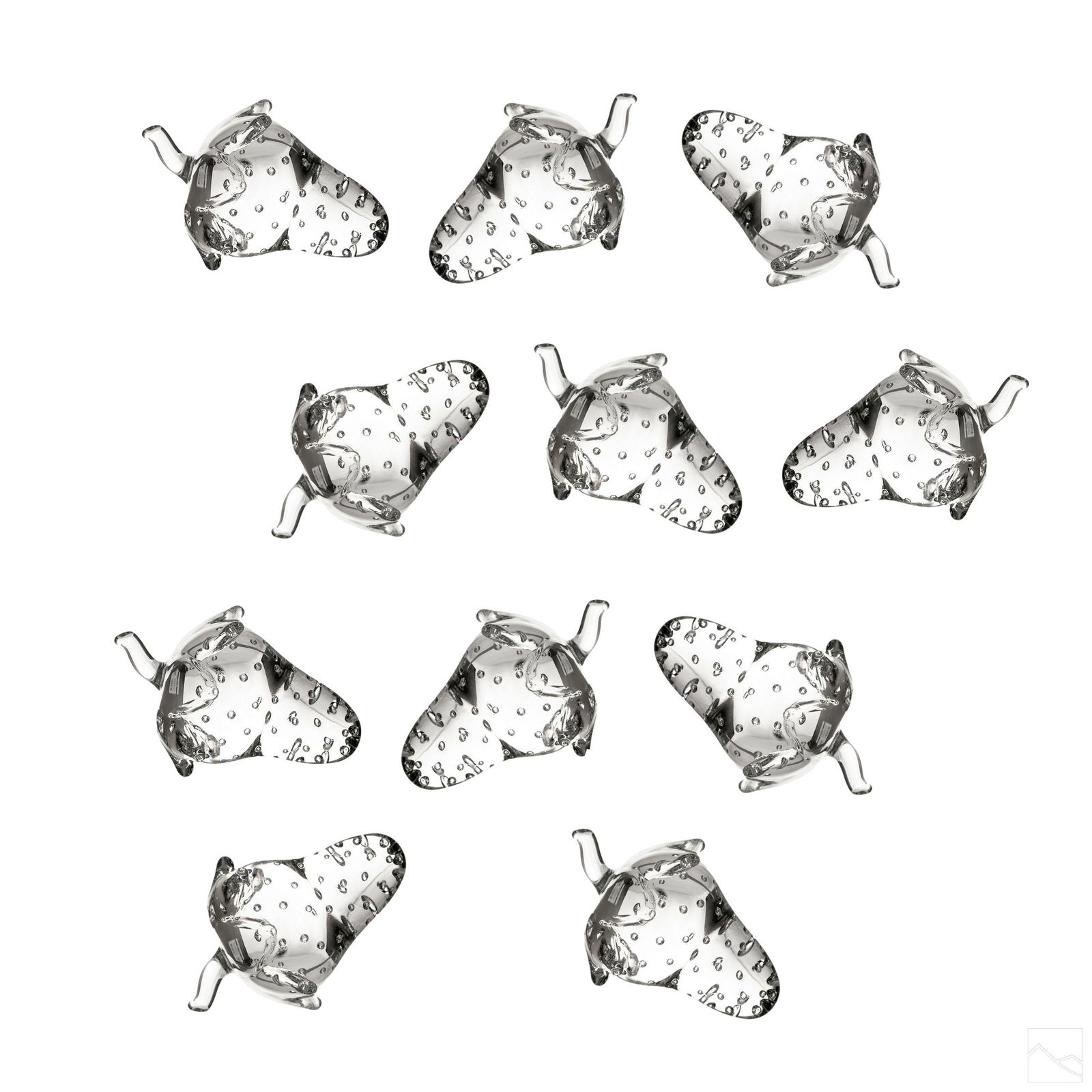 Art Glass Crystal Figurine Strawberries Sculptures (1 of 5)