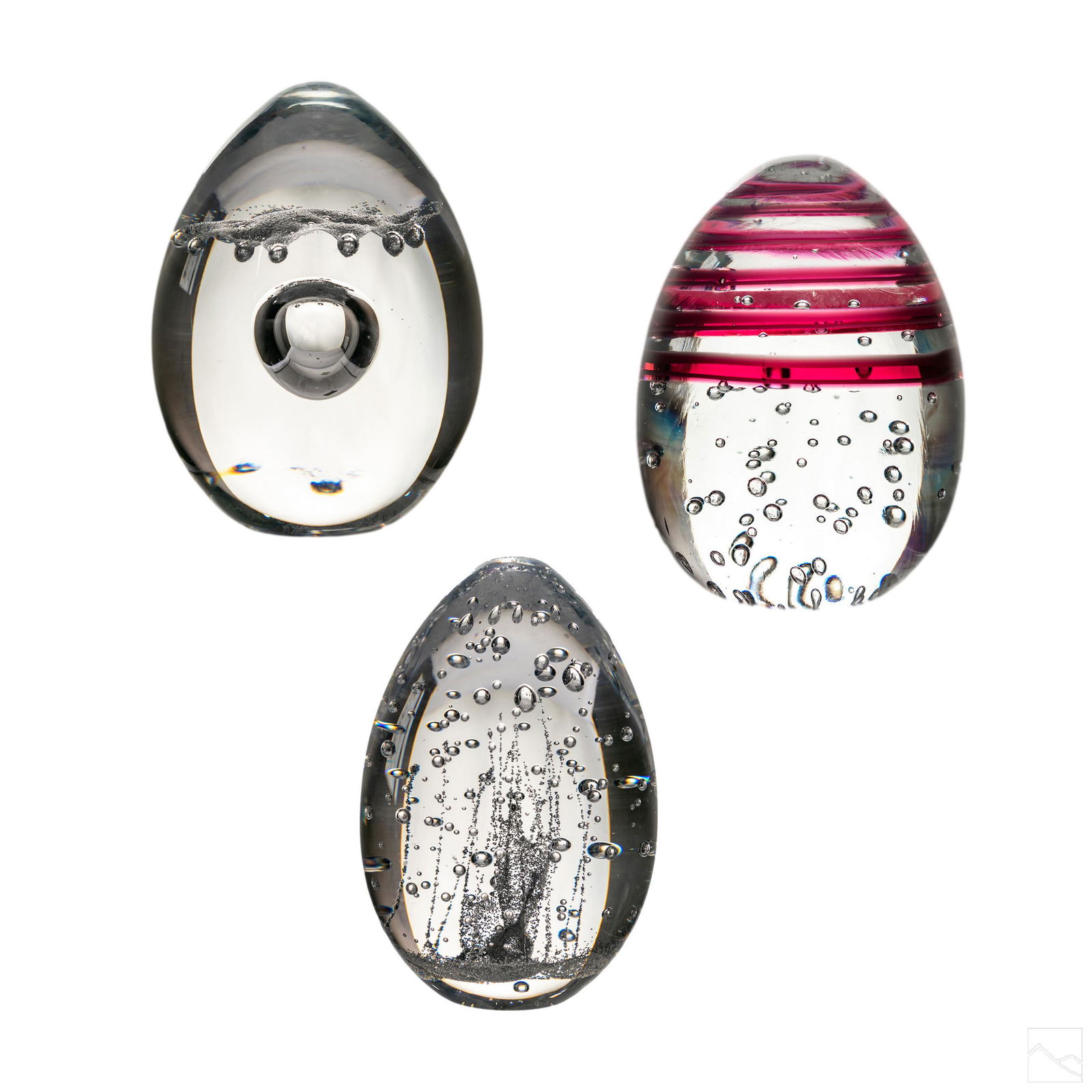 Studio Art Glass Egg Paperweight Sculptures Group (1 of 11)