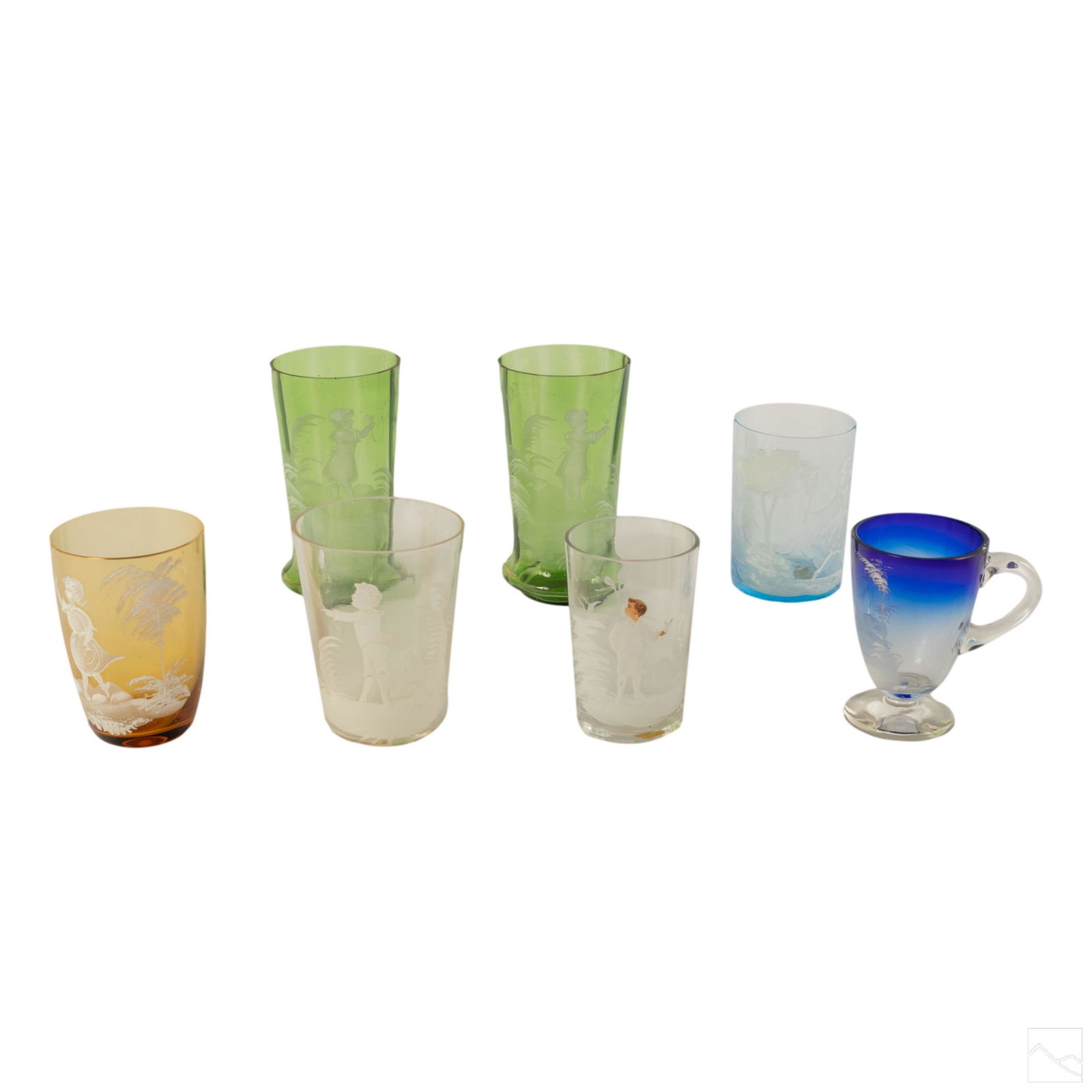 Mary Gregory Enameled Tumbler Glasses Collection (1 of 9)
