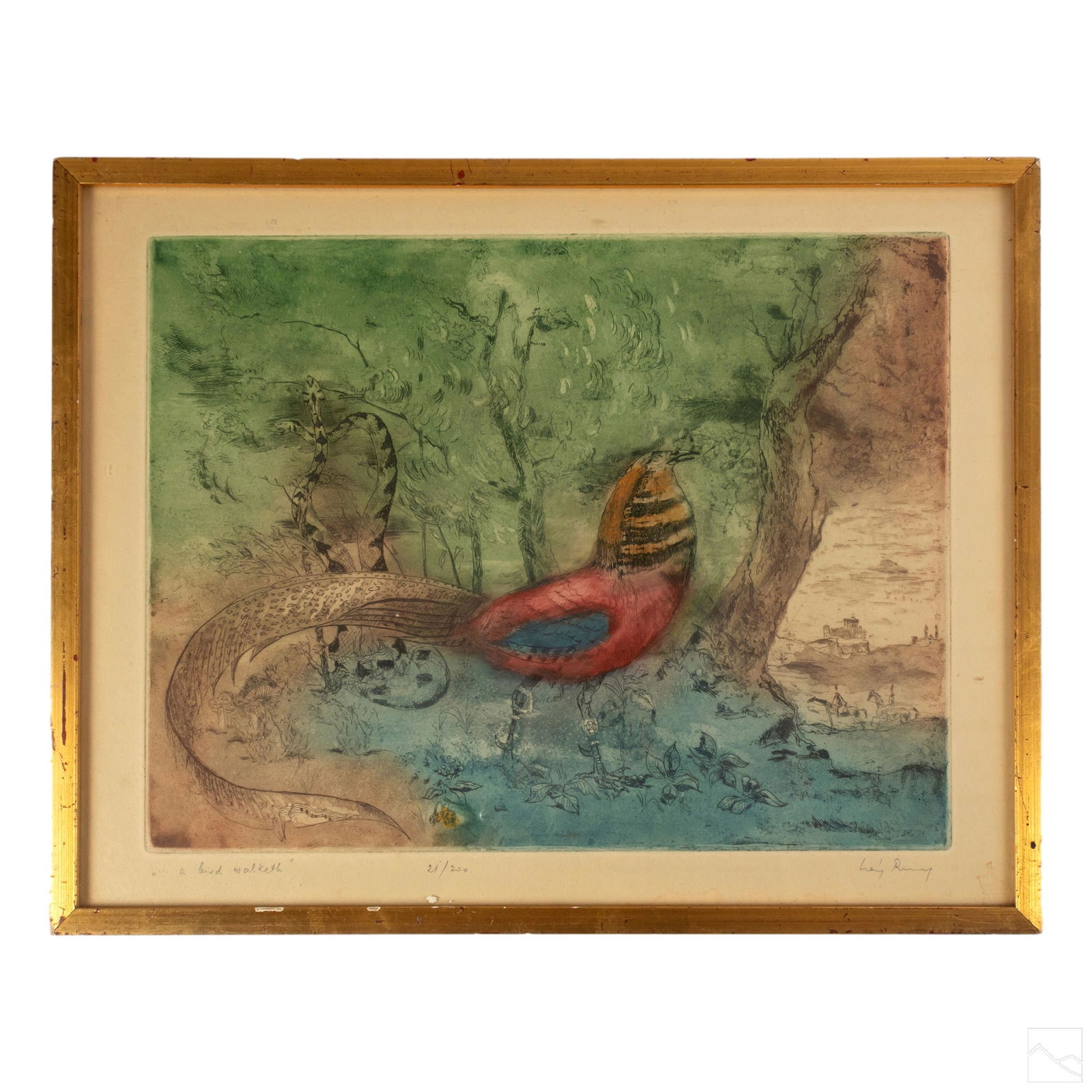 Modern Abstract LE Signed Wildlife Bird Lithograph (1 of 7)