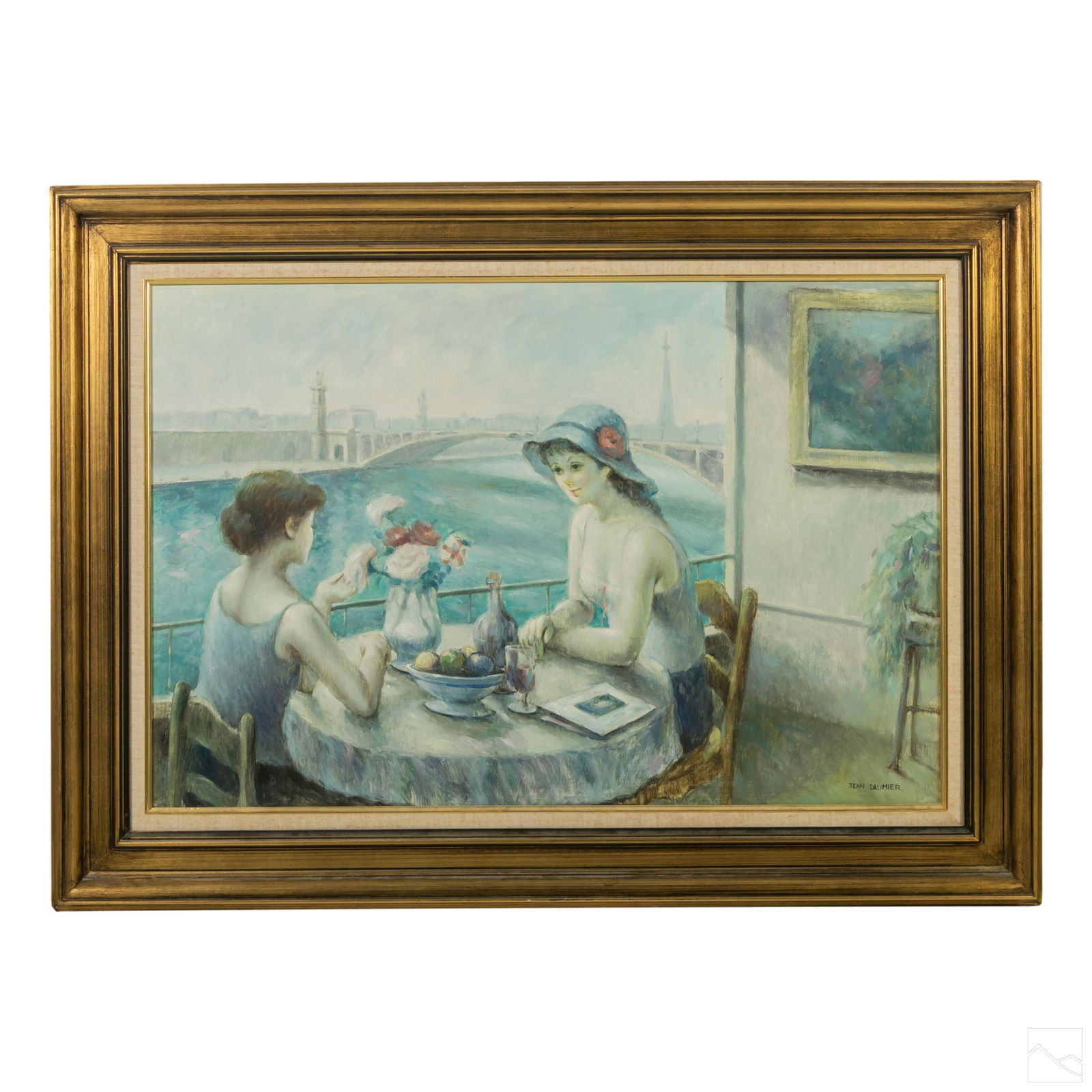 Jean Daumier b.1948 Figural Landscape Oil Painting (1 of 5)