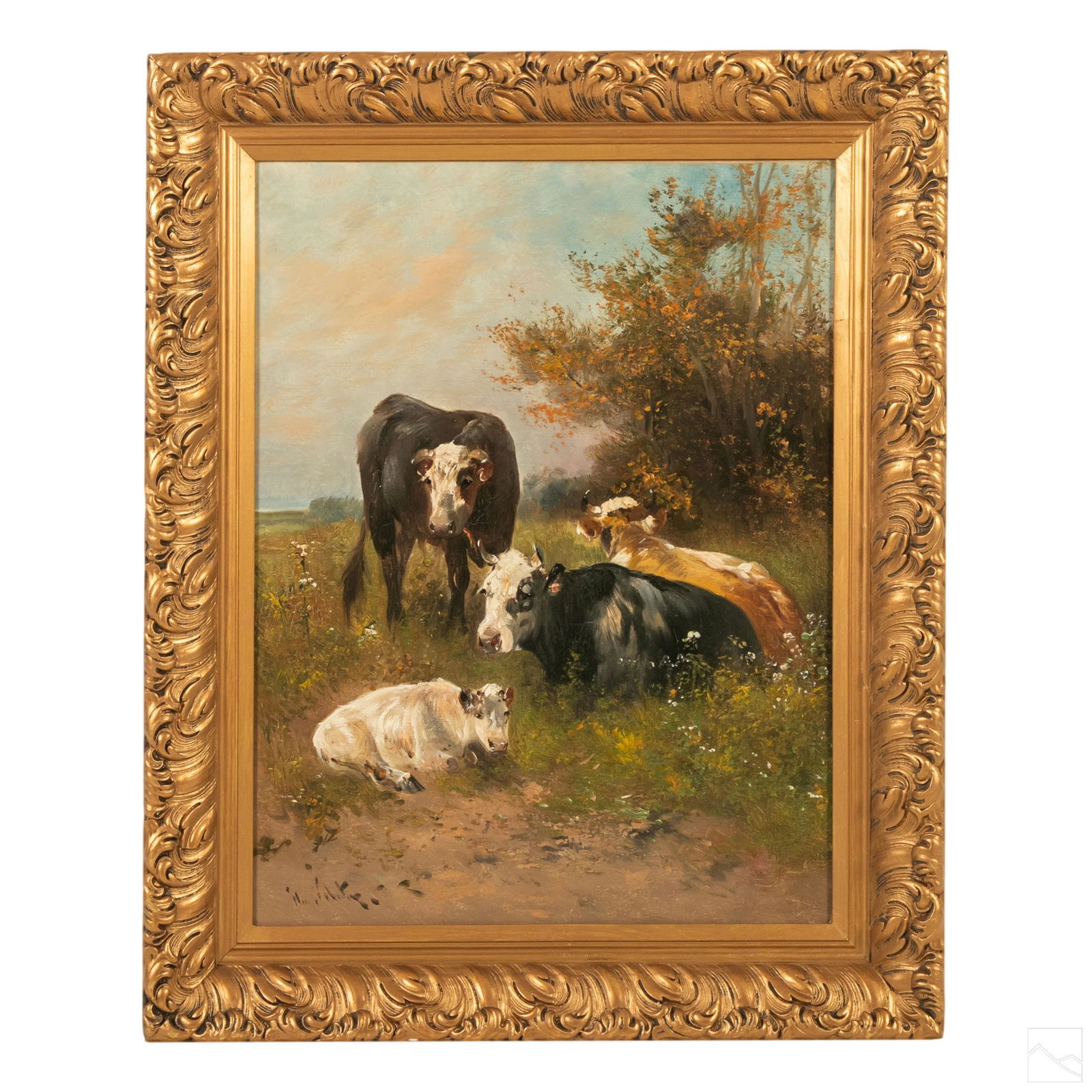 Henry Schouten 1859-1927 Dutch Landscape Painting (1 of 5)