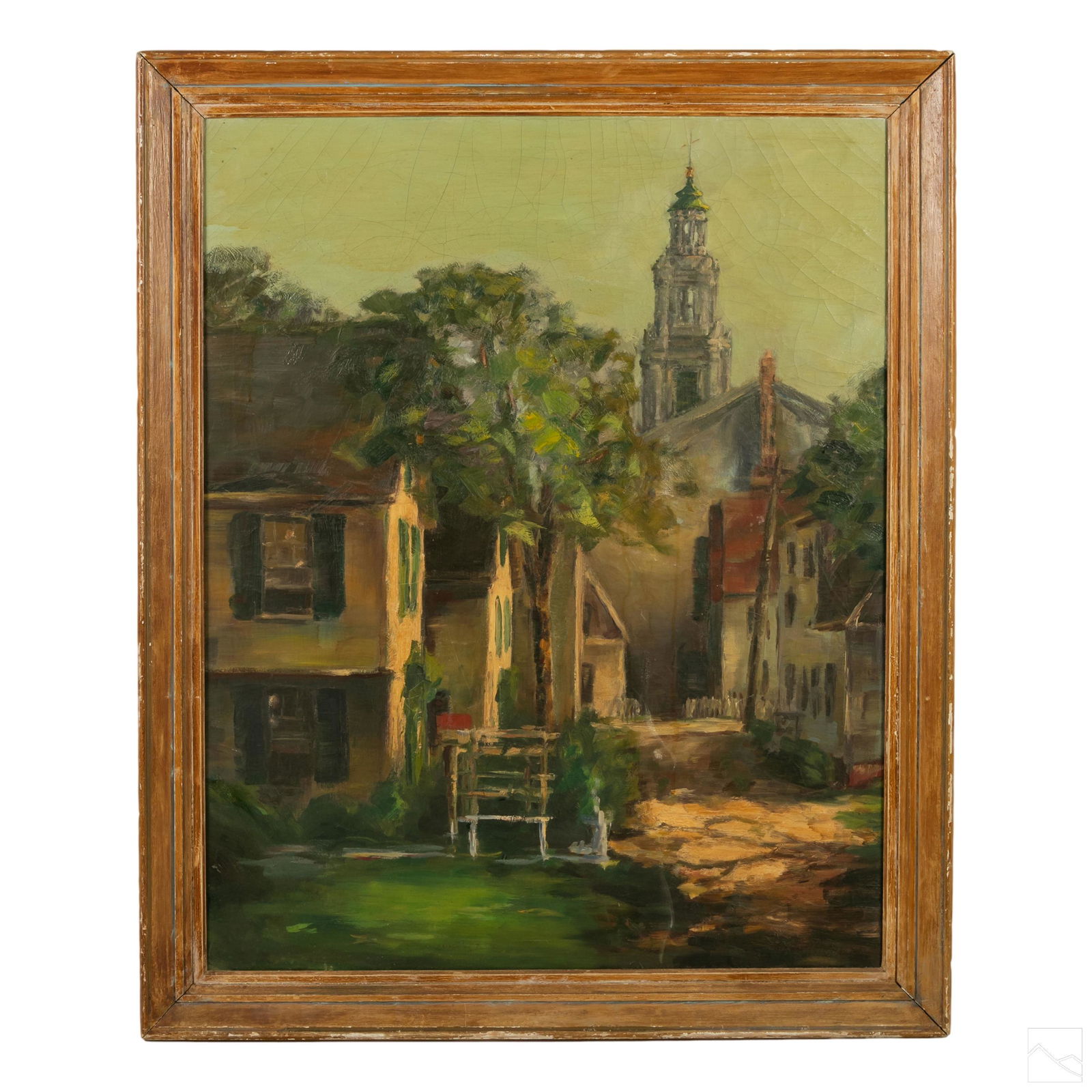 Impressionist Village Scene 45" Landscape Painting (1 of 5)