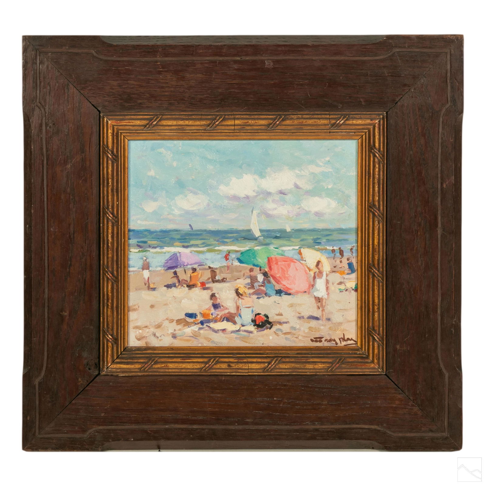 Niek Van Der Plas b1954 Figural Landscape Painting (1 of 6)