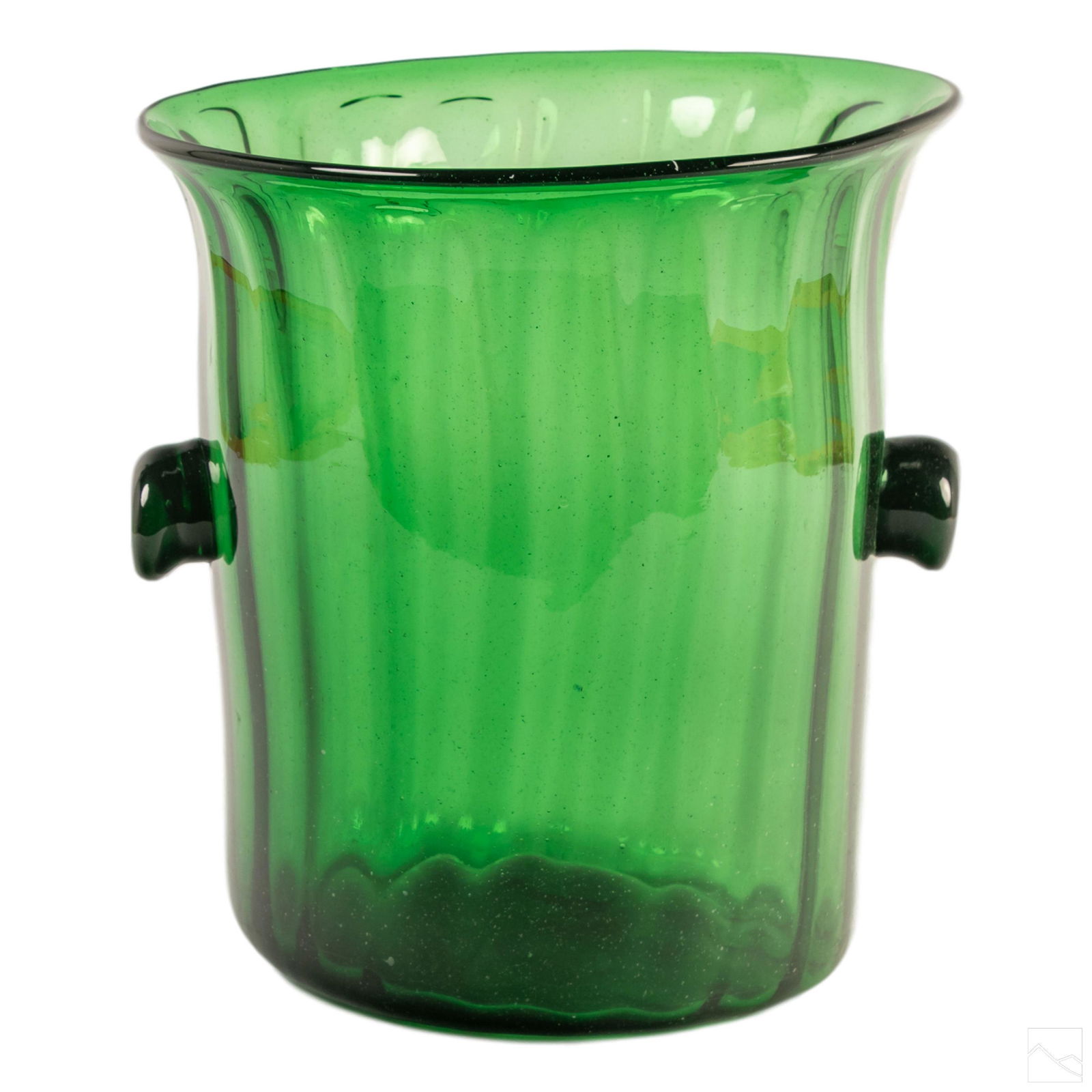 Mid Century Modern Green Murano Glass Ice Bucket (1 of 5)