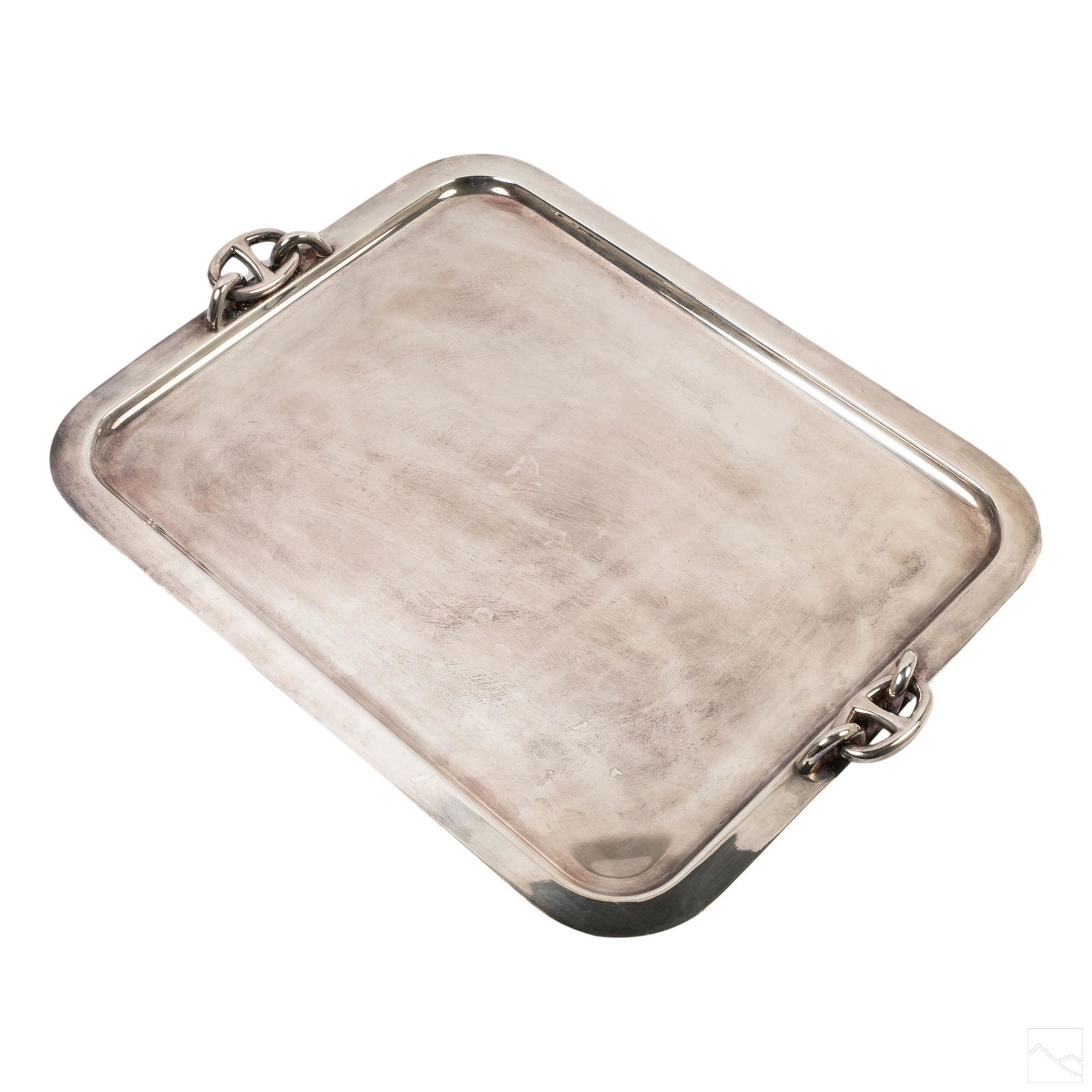 Hermes Paris Modern Silver Plate Anchor Chain Tray (1 of 7)