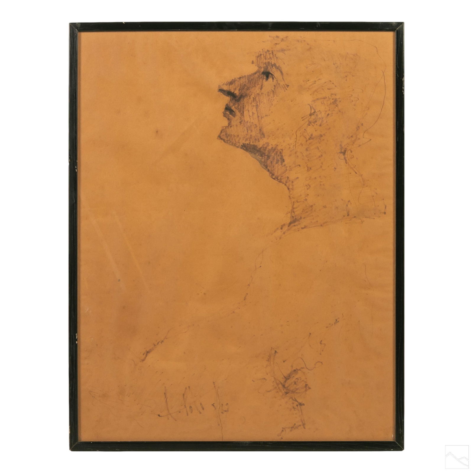 Roberto Polo b.1951 Expressionism Portrait Drawing (1 of 5)