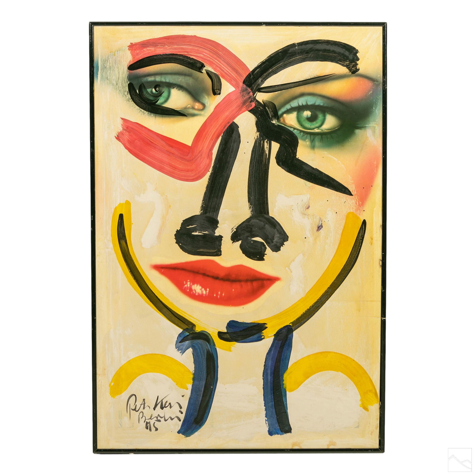 Peter Keil b.1942 Neo Expressionism Face Painting (1 of 6)