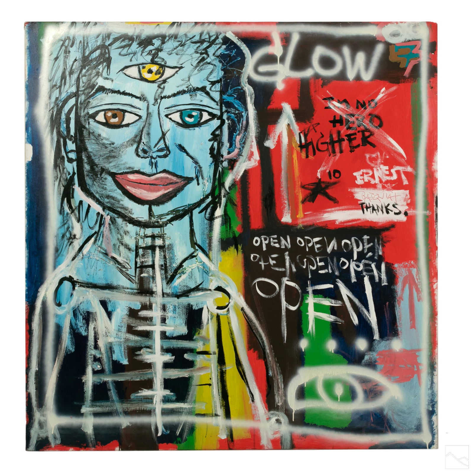 Ernest Rosenberg Outsider Graffiti Art Painting (1 of 5)