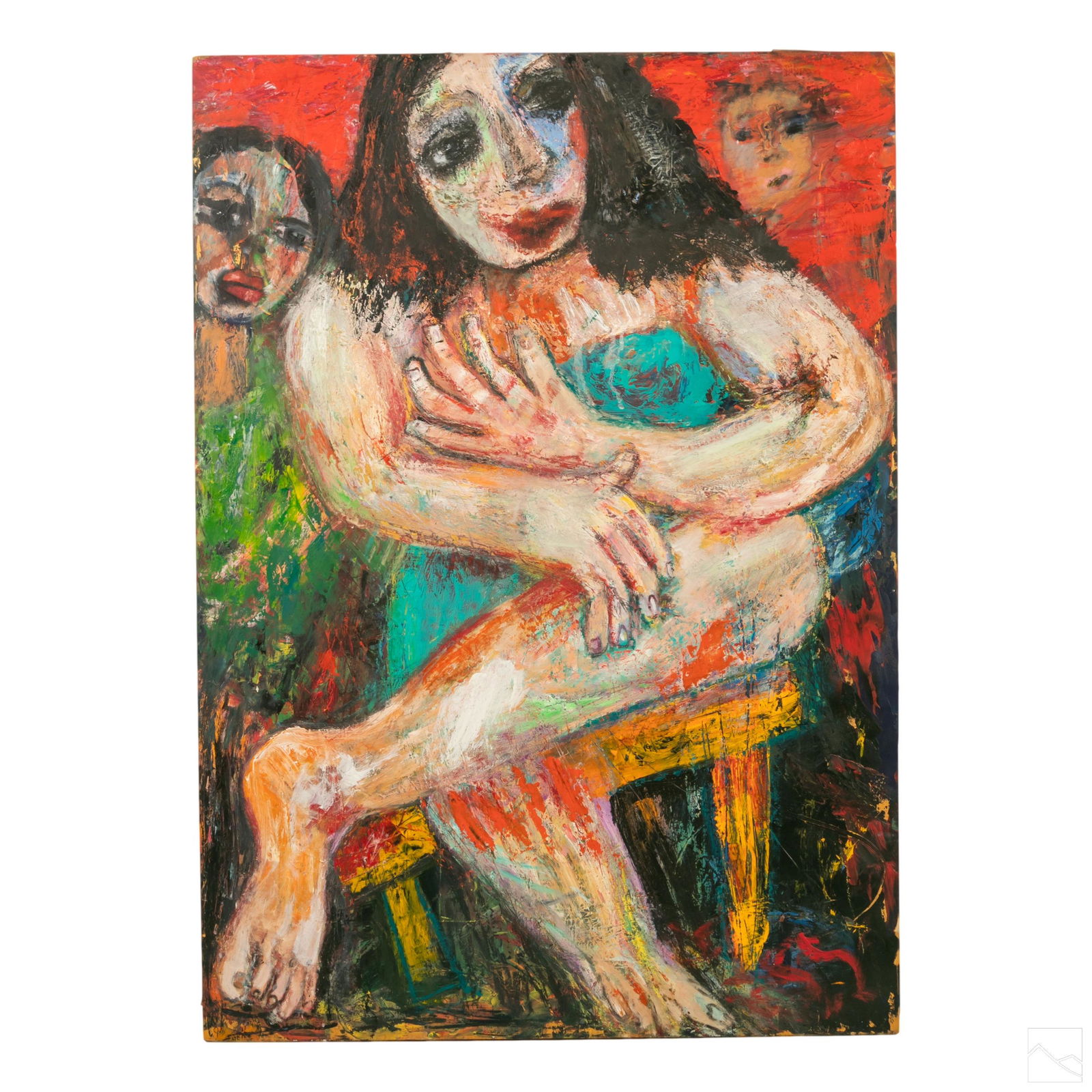 Hegina Rodrigues Modern Abstract 2-Sided Painting (1 of 6)