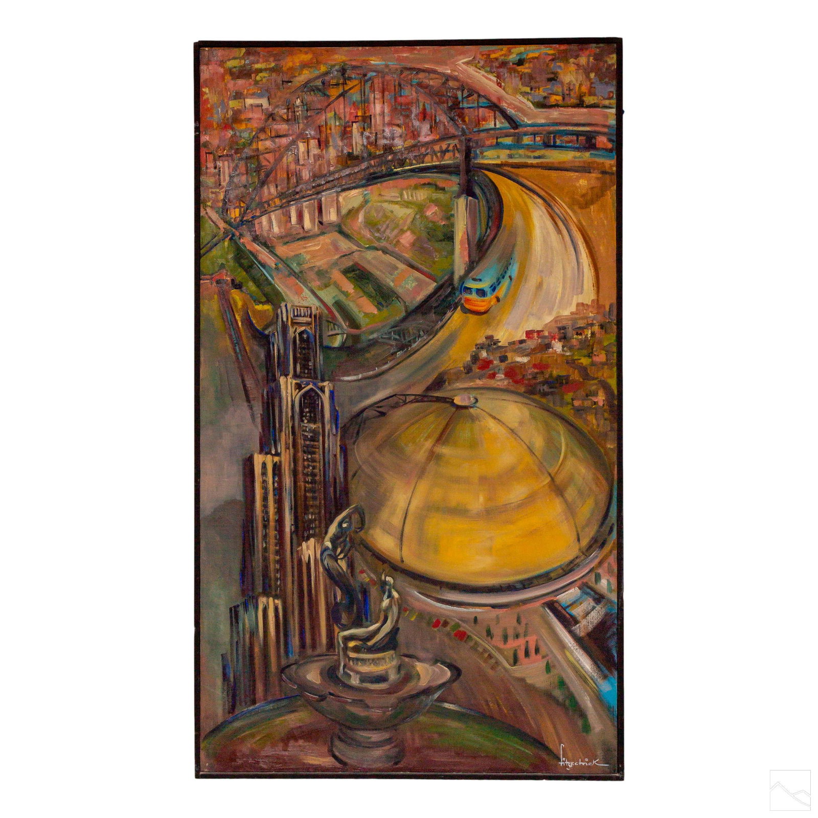 For Auction Joseph Fitzpatrick (19091994) Pittsburgh Painting (0586