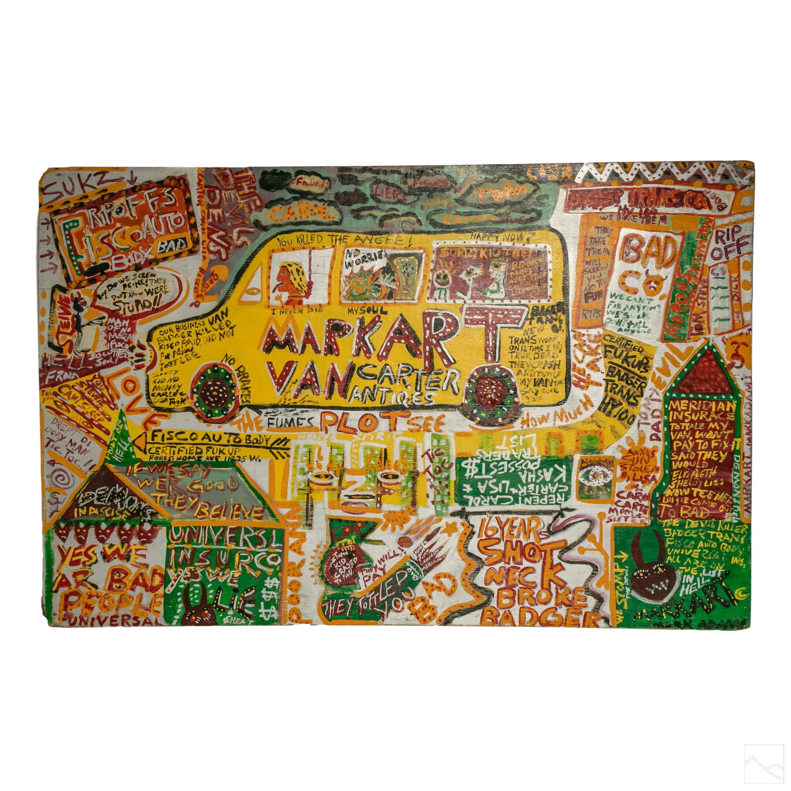 Mark Adams Outsider Abstract Graffiti Art Painting (1 of 6)