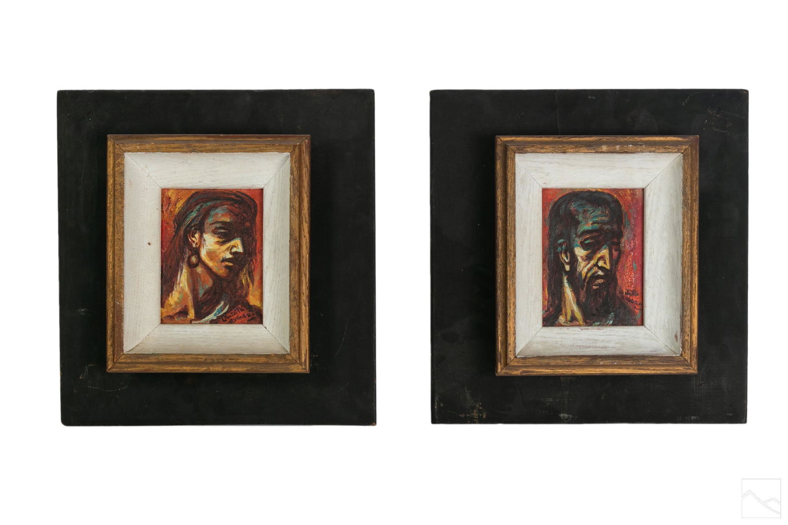 Umberto Romano 1905-1984 Abstract Faces Paintings (1 of 9)