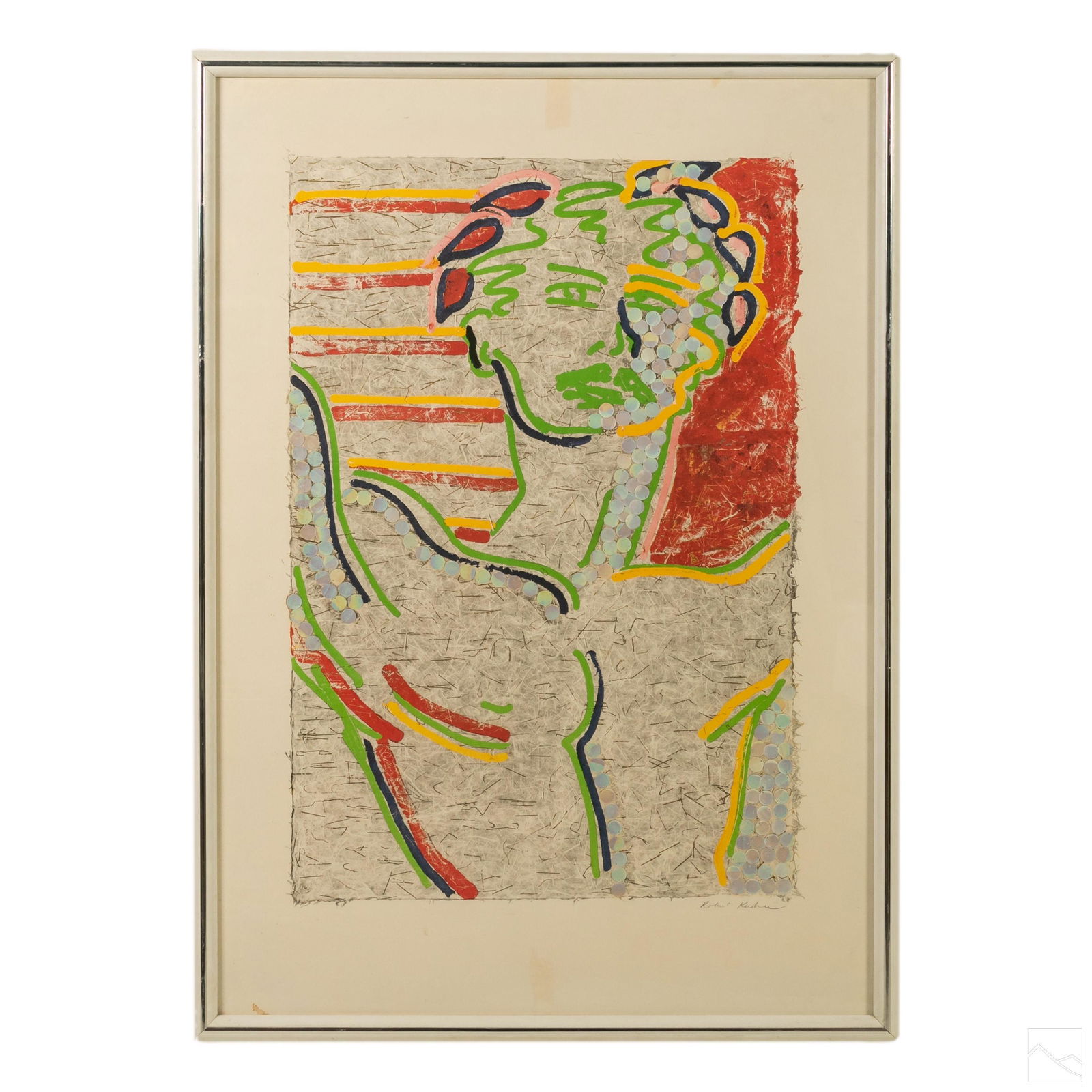 Robert Kushner (b.1949) Abstract Portrait Painting (1 of 5)