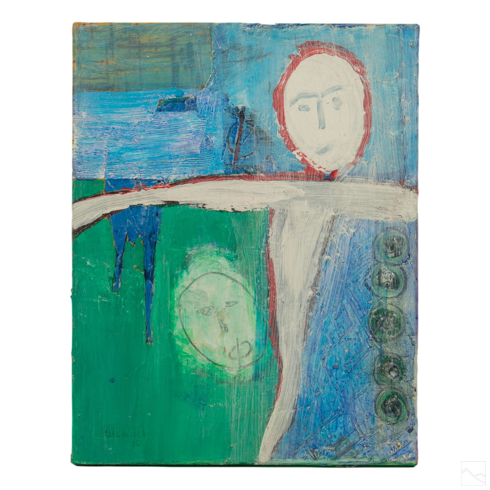 Blondel Haitian Modern Abstract Figural Painting (1 of 4)