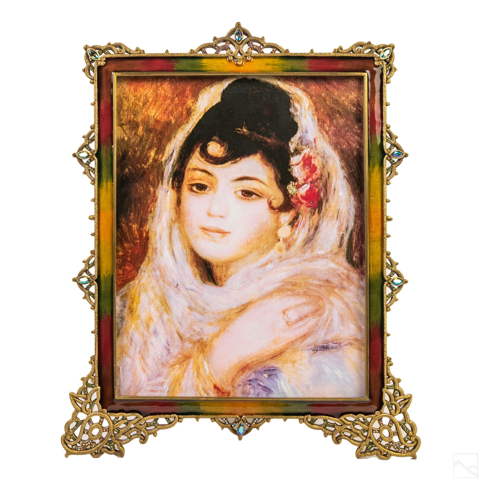 Jay Strongwater 13" Swarovski "Lace" Picture Frame (1 of 8)