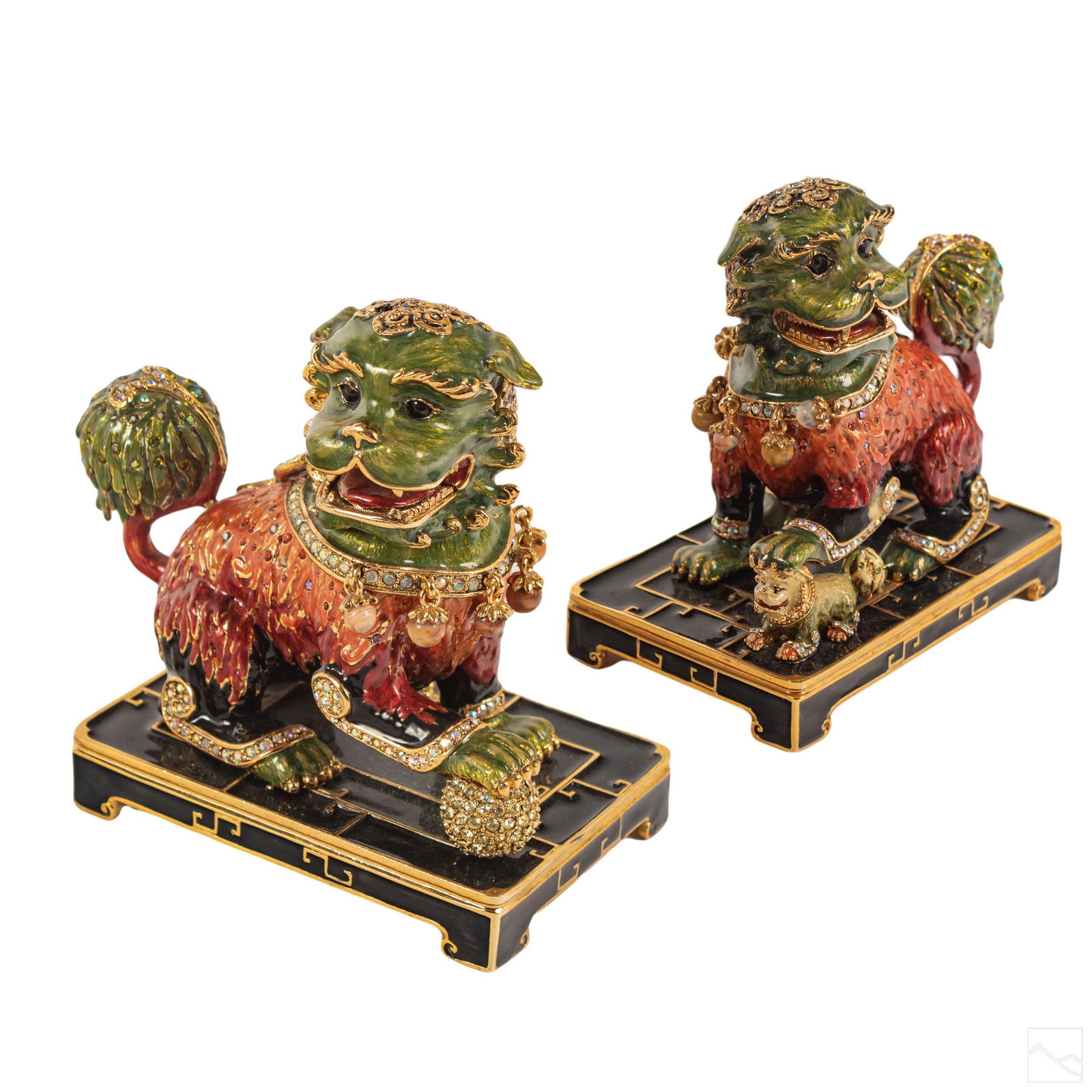 Jay Strongwater Chinese Guardian Lion Foo Dog Pair (1 of 14)