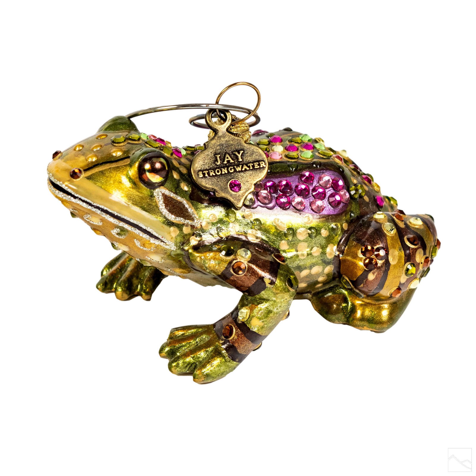 Jay Strongwater Green Frog Christmas Tree Ornament (1 of 5)