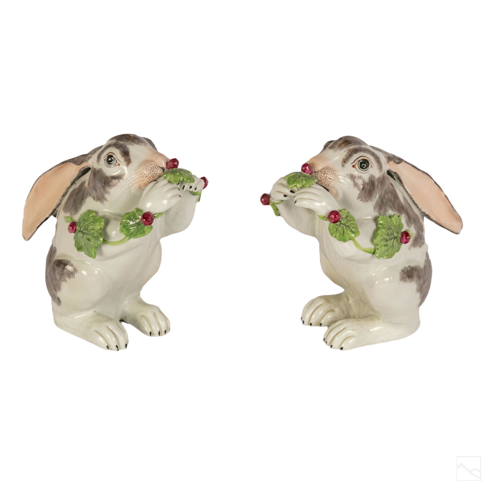 Dresden German Porcelain 6" Bunny Rabbit Figurines (1 of 8)