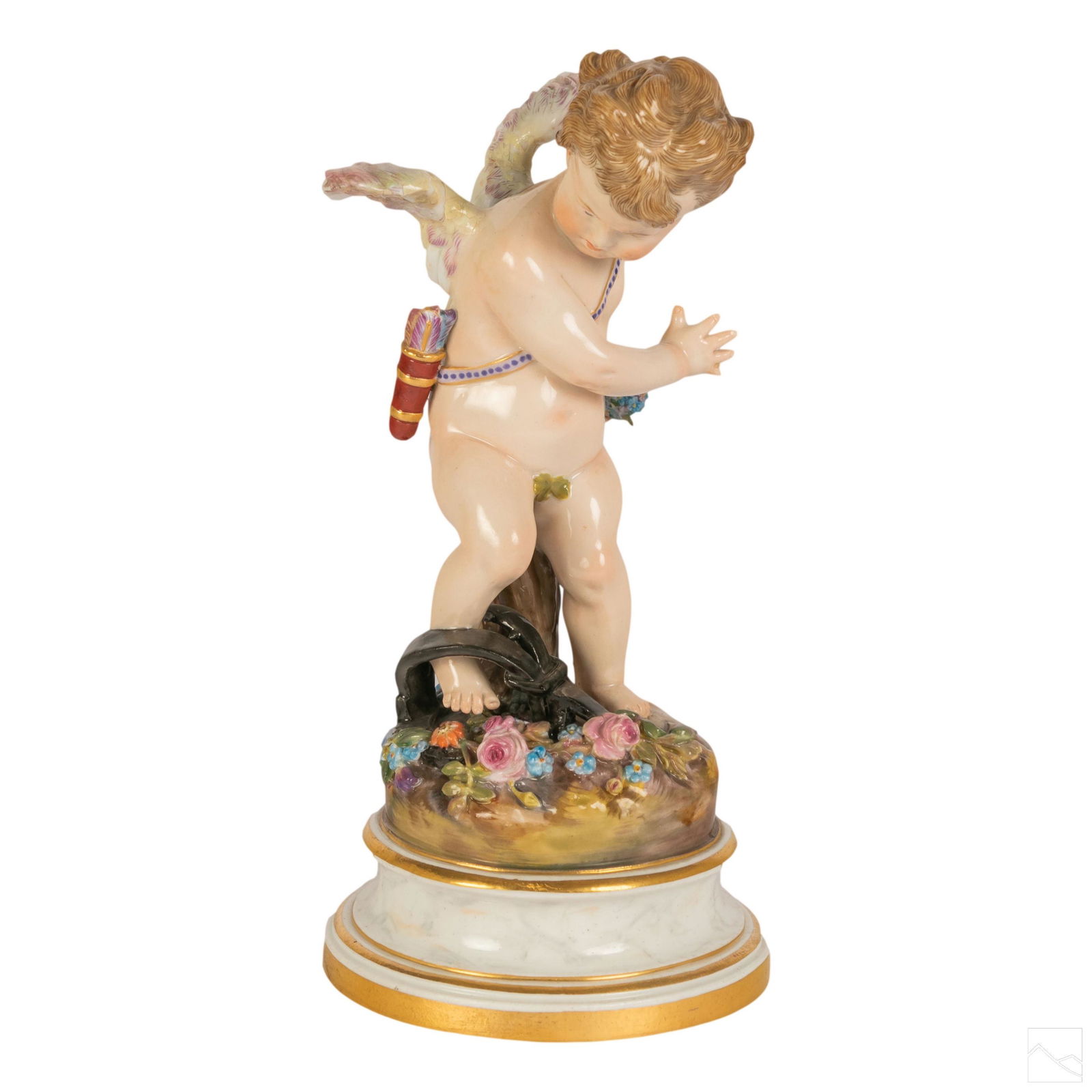 Meissen German Porcelain Cupid in a Trap Figurine (1 of 7)