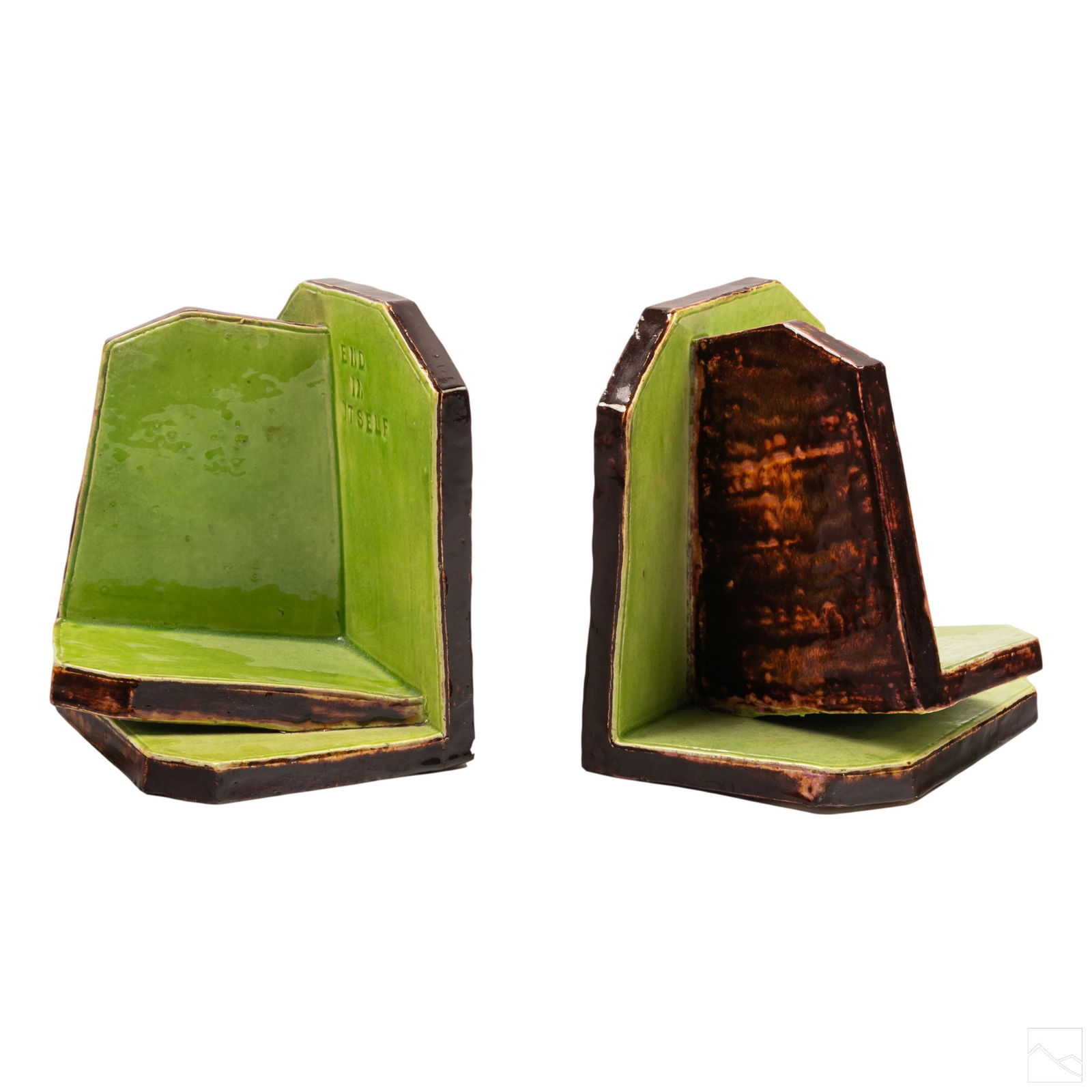 Chris Unterseher b1943 California Pottery Bookends (1 of 6)