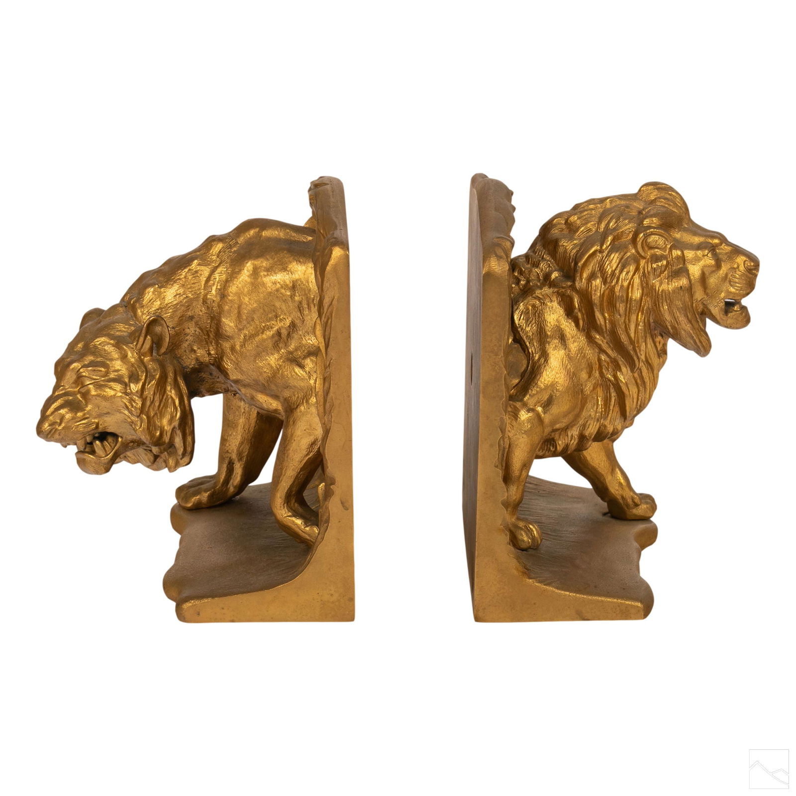 Bradley and Hubbard Tiger & Lion Art Deco Bookends (1 of 8)