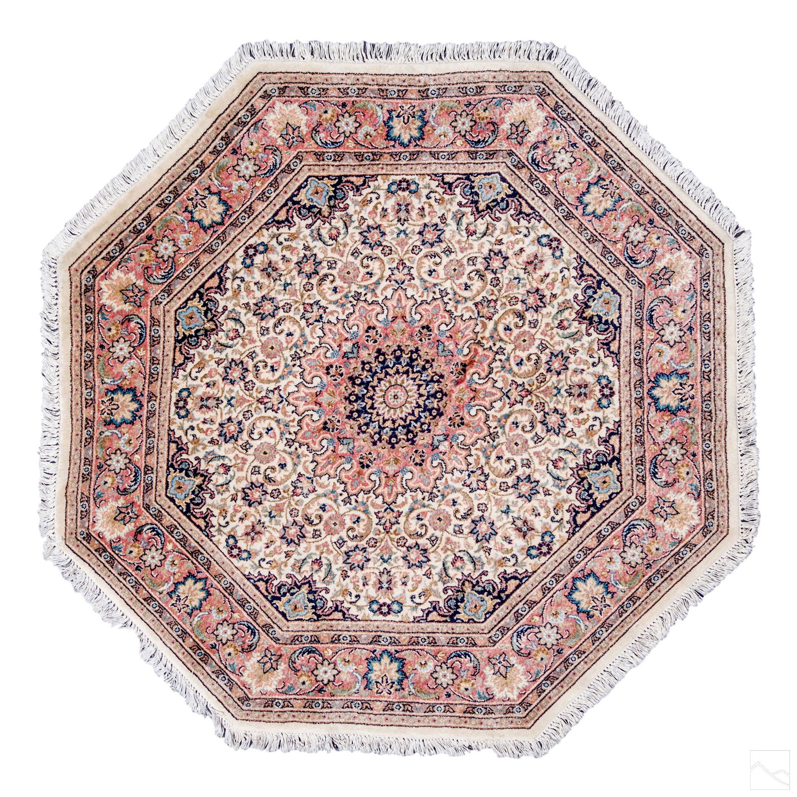 Persian Tabriz 59" Hand Knotted Octagonal Area Rug (1 of 4)