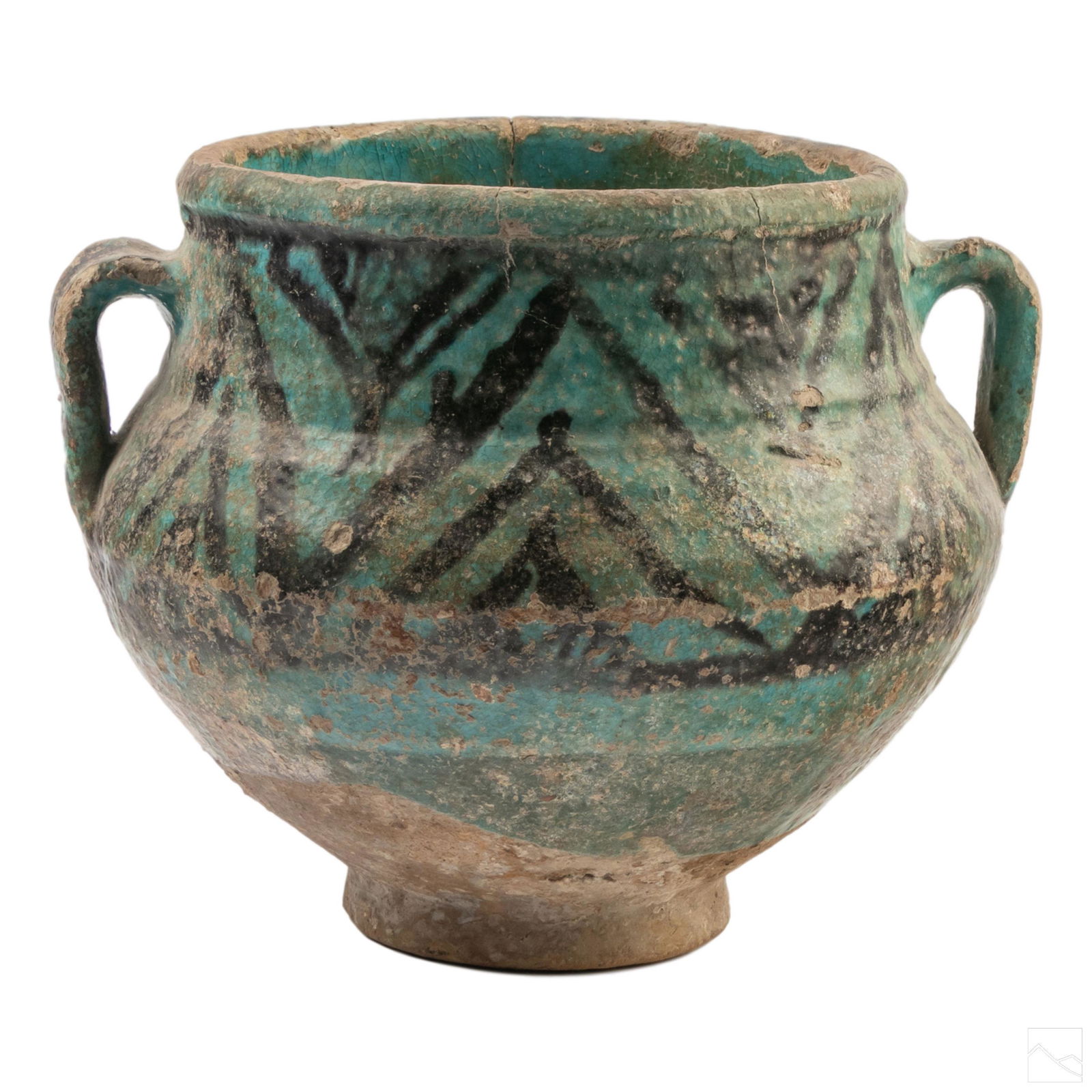 Ancient Persian Double Handled Pottery Vessel Vase (1 of 6)
