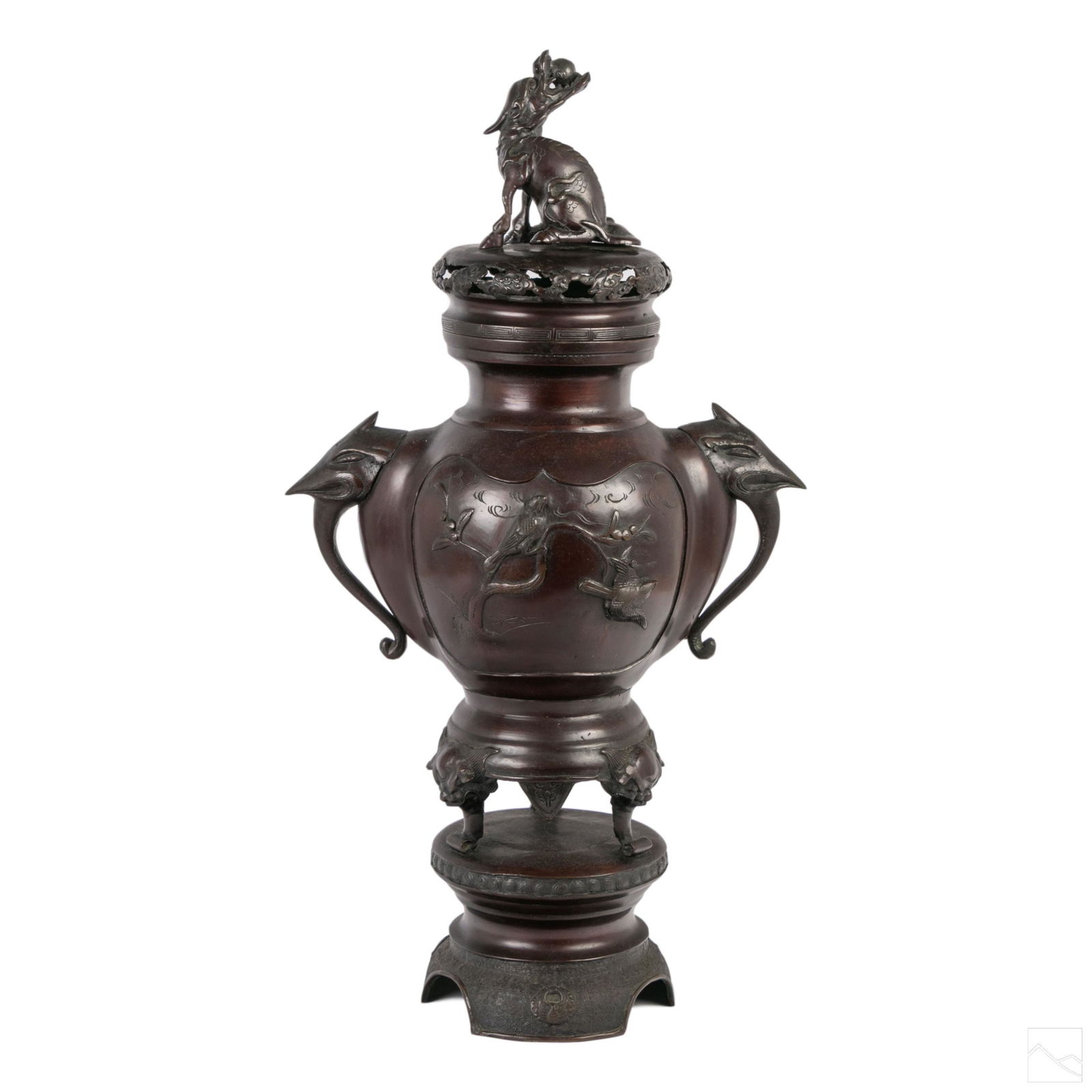 Japanese Meiji Era Antique 26" Bronze Kirin Vase (1 of 8)