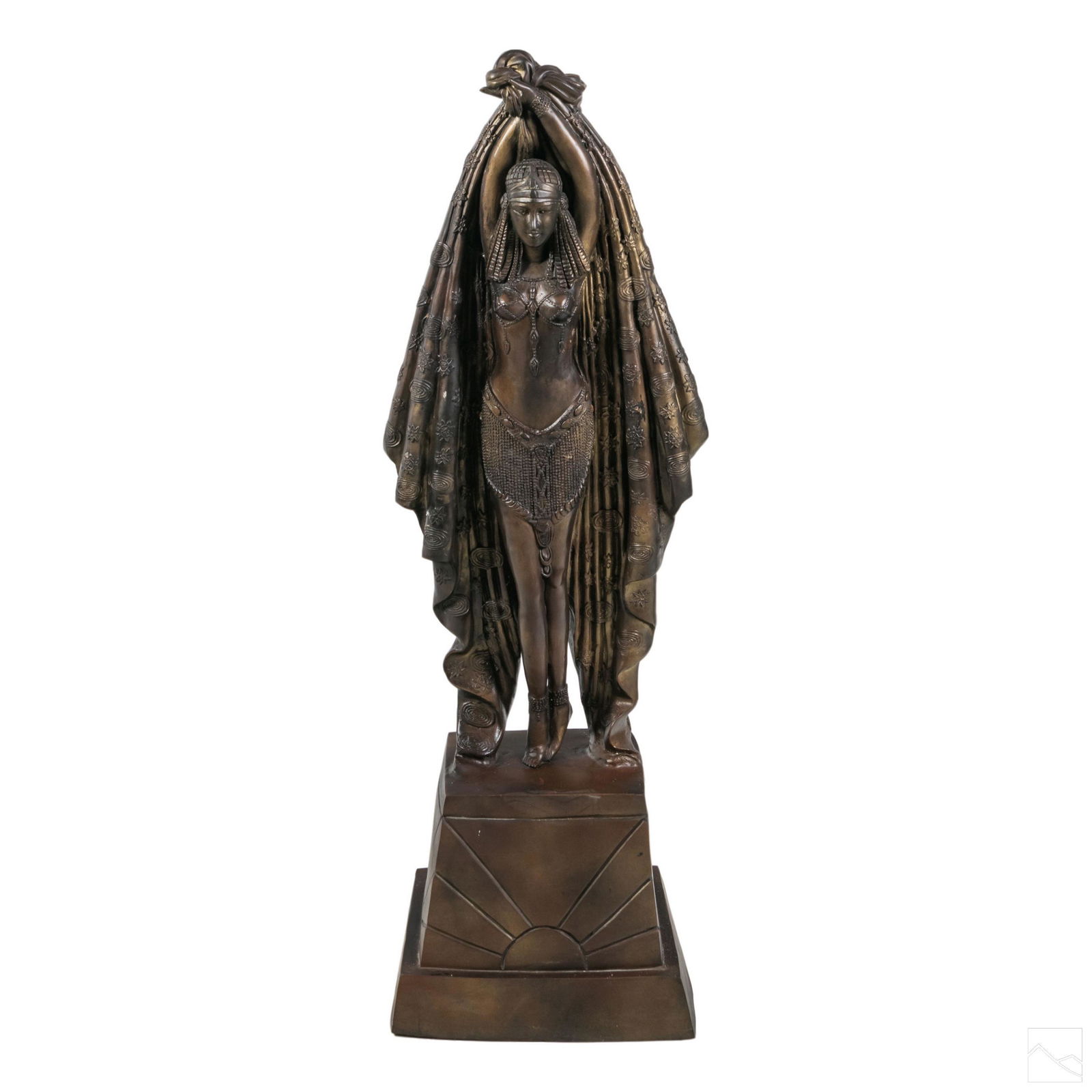 Art Deco Egyptian Revival Figural Bronze Sculpture (1 of 5)