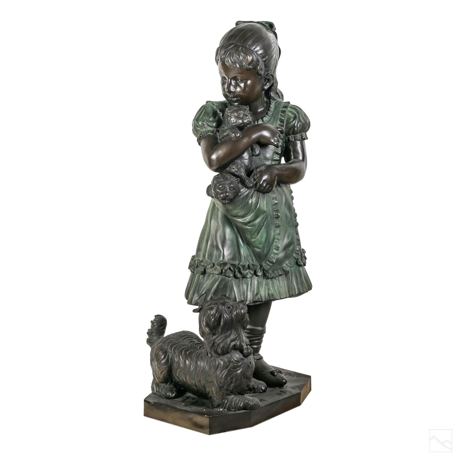 Ari Bitter LifeSize Art Deco Bronze Girl Sculpture (1 of 6)