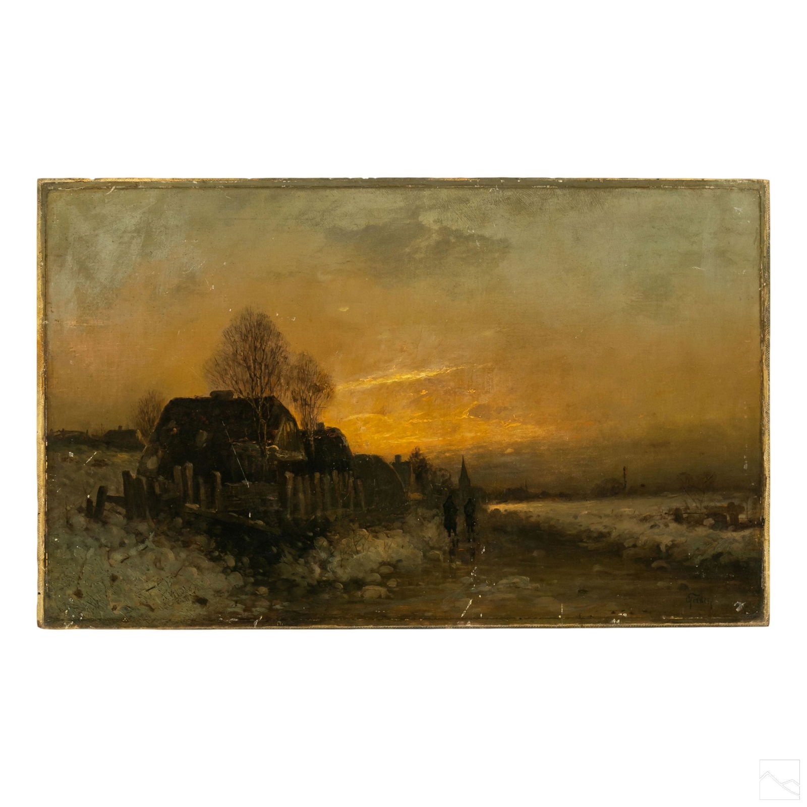 Otto Fedder (1873-1919) Winter Landscape Painting (1 of 5)