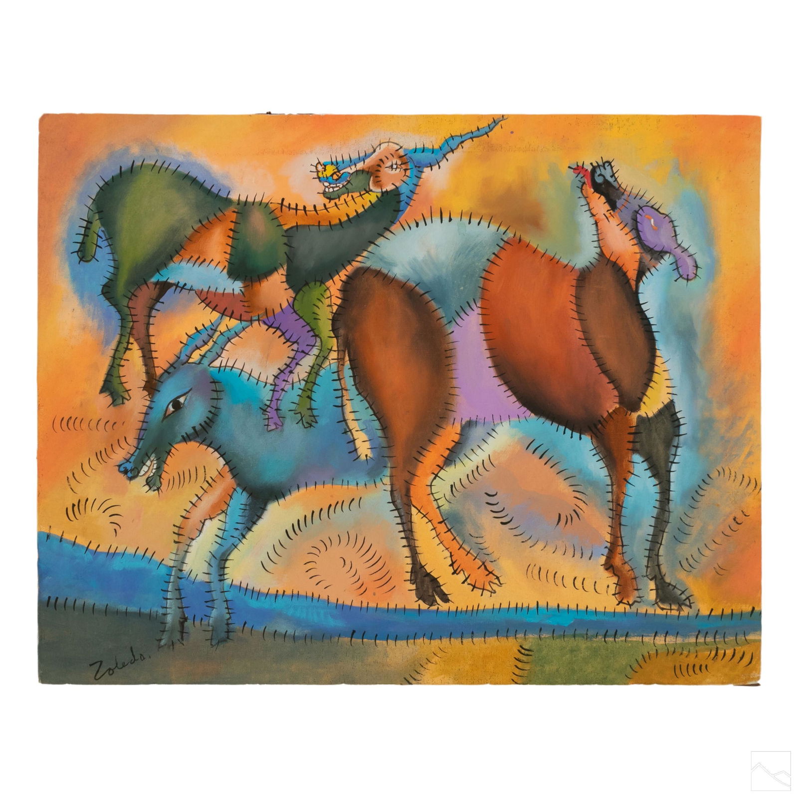 Francisco Toledo (1940-2019) Abstract WC Painting (1 of 5)