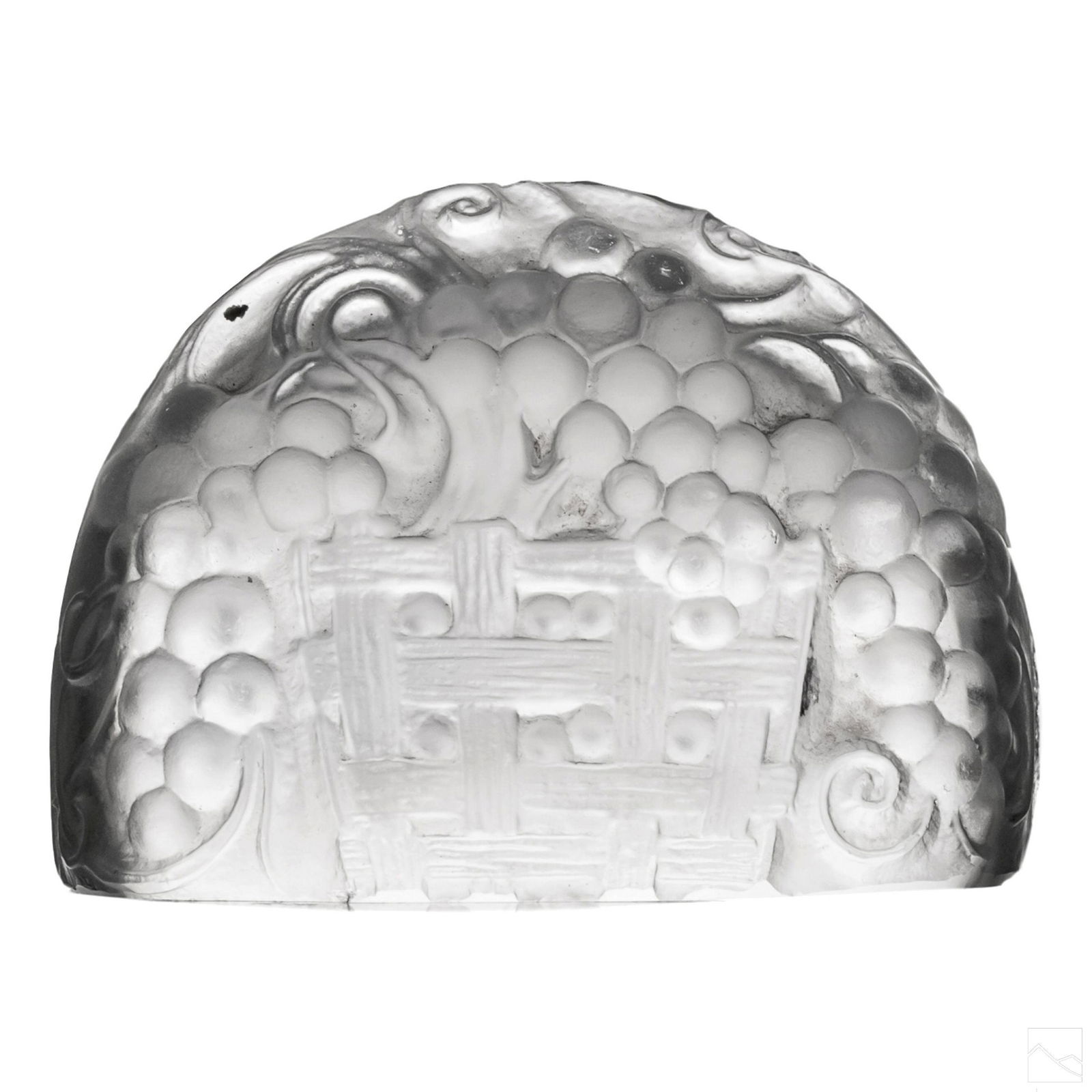 Lalique Crystal Sculpted Grape Basket Menu Holder (1 of 5)