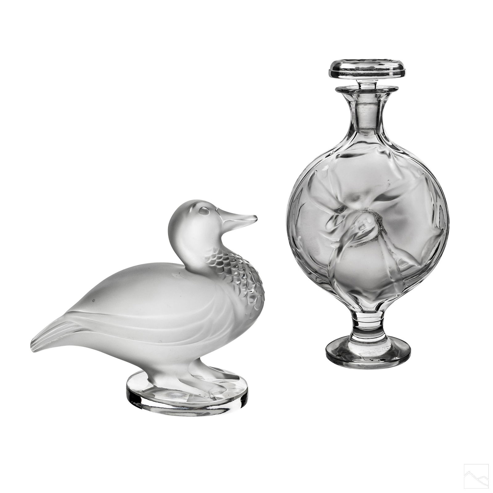 Lalique French Art Glass Crystal Figures & Bottle (1 of 9)