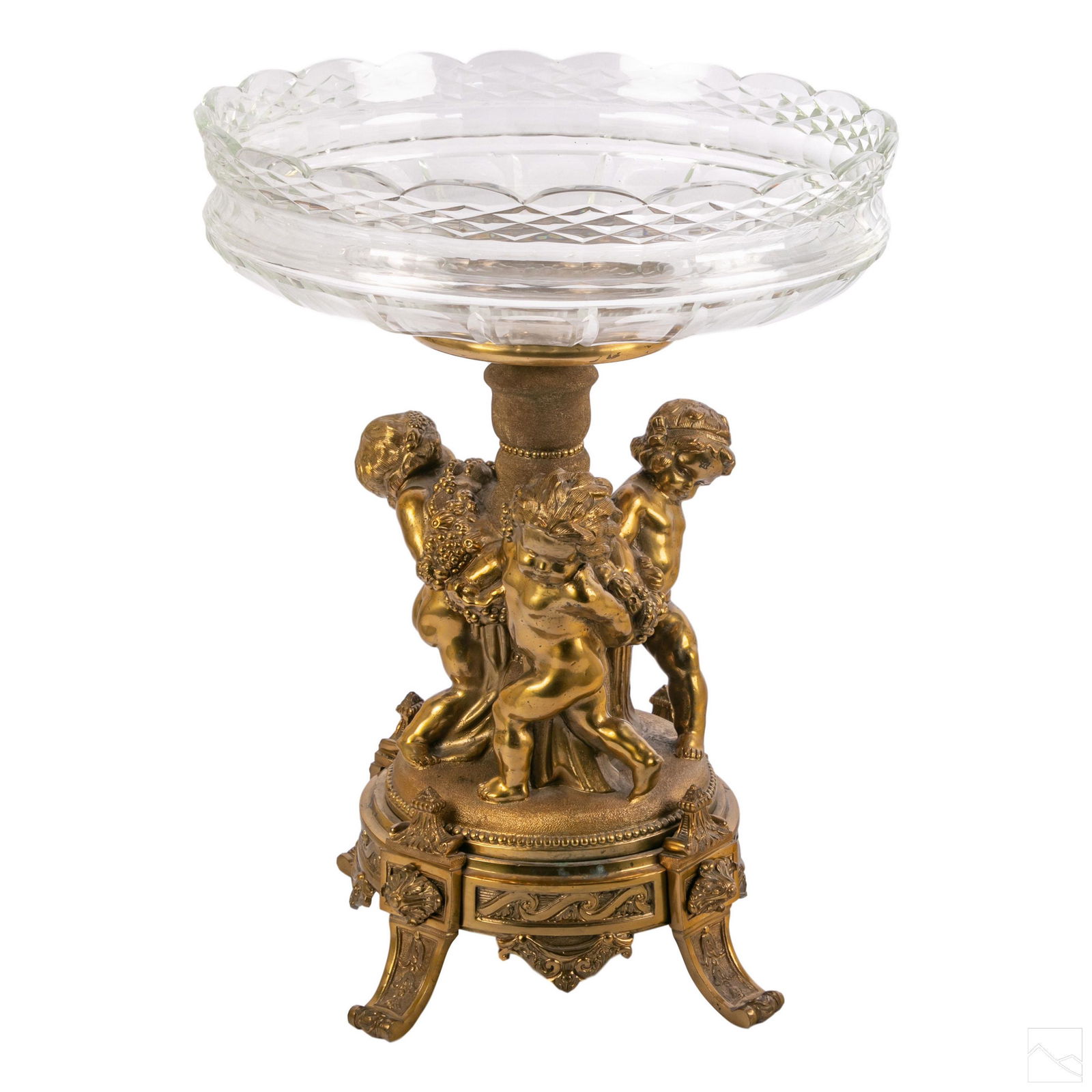 Baccarat Style French Bronze Cherubs Centerpiece (1 of 6)