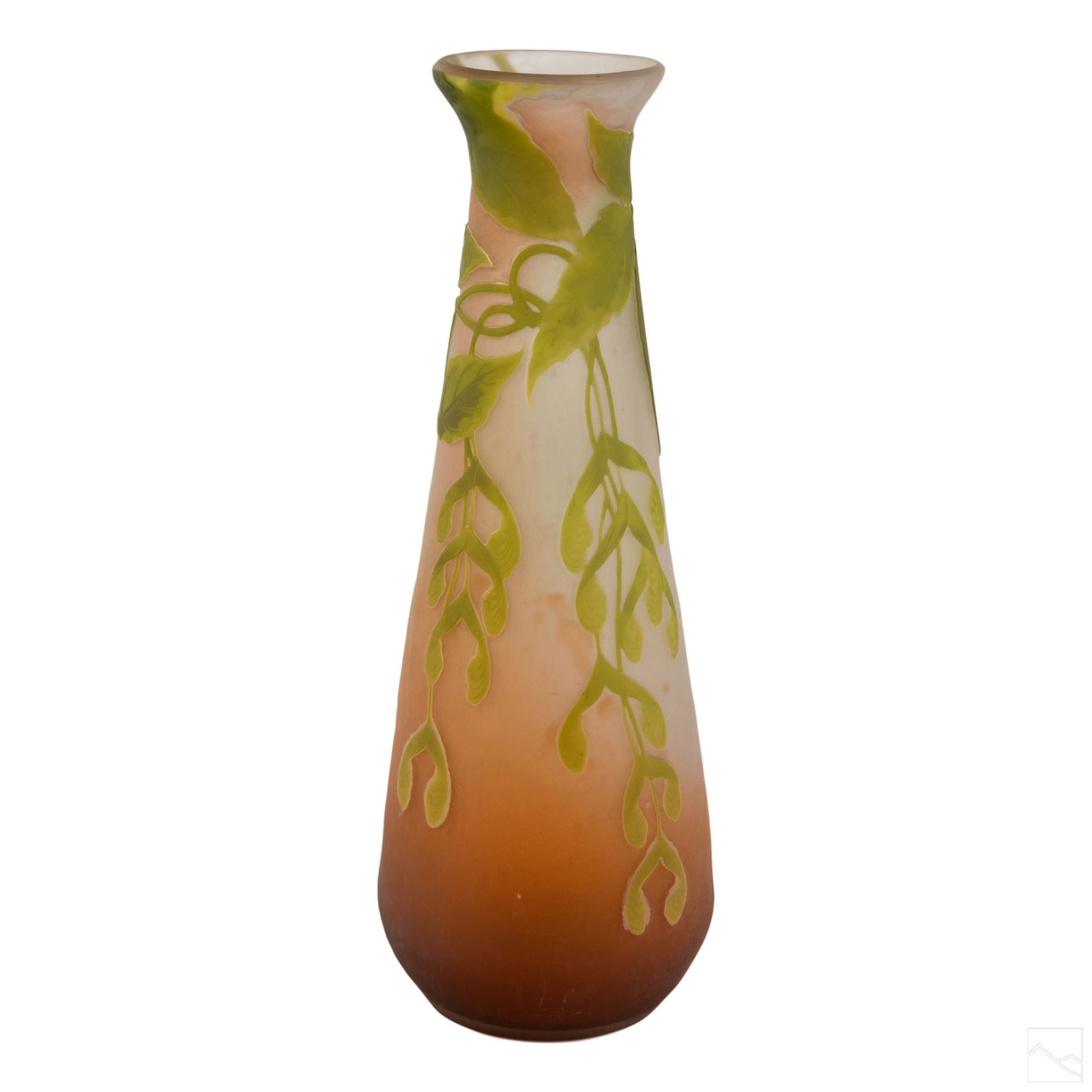 Cameo French Art Glass 12" Floral Vase after Galle (1 of 7)