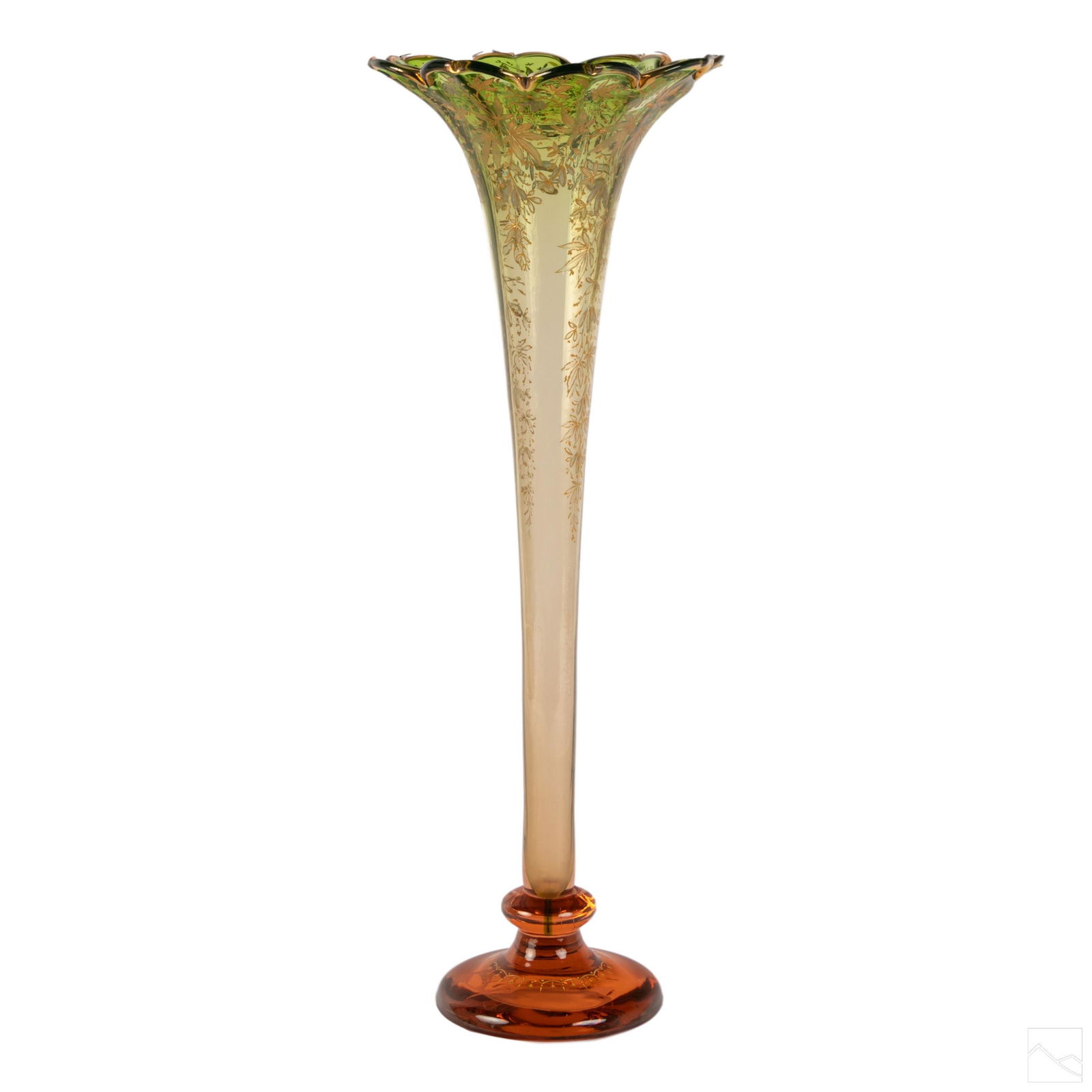 Bohemian Czech Polychrome Gilt Enamel Glass Vase (1 of 6)