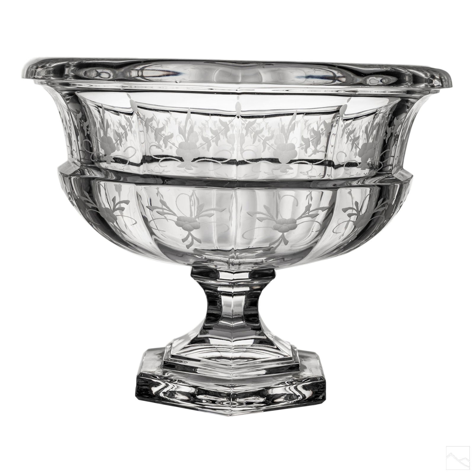 Tiffany & Co Etched Glass Crystal Centerpiece Bowl (1 of 5)