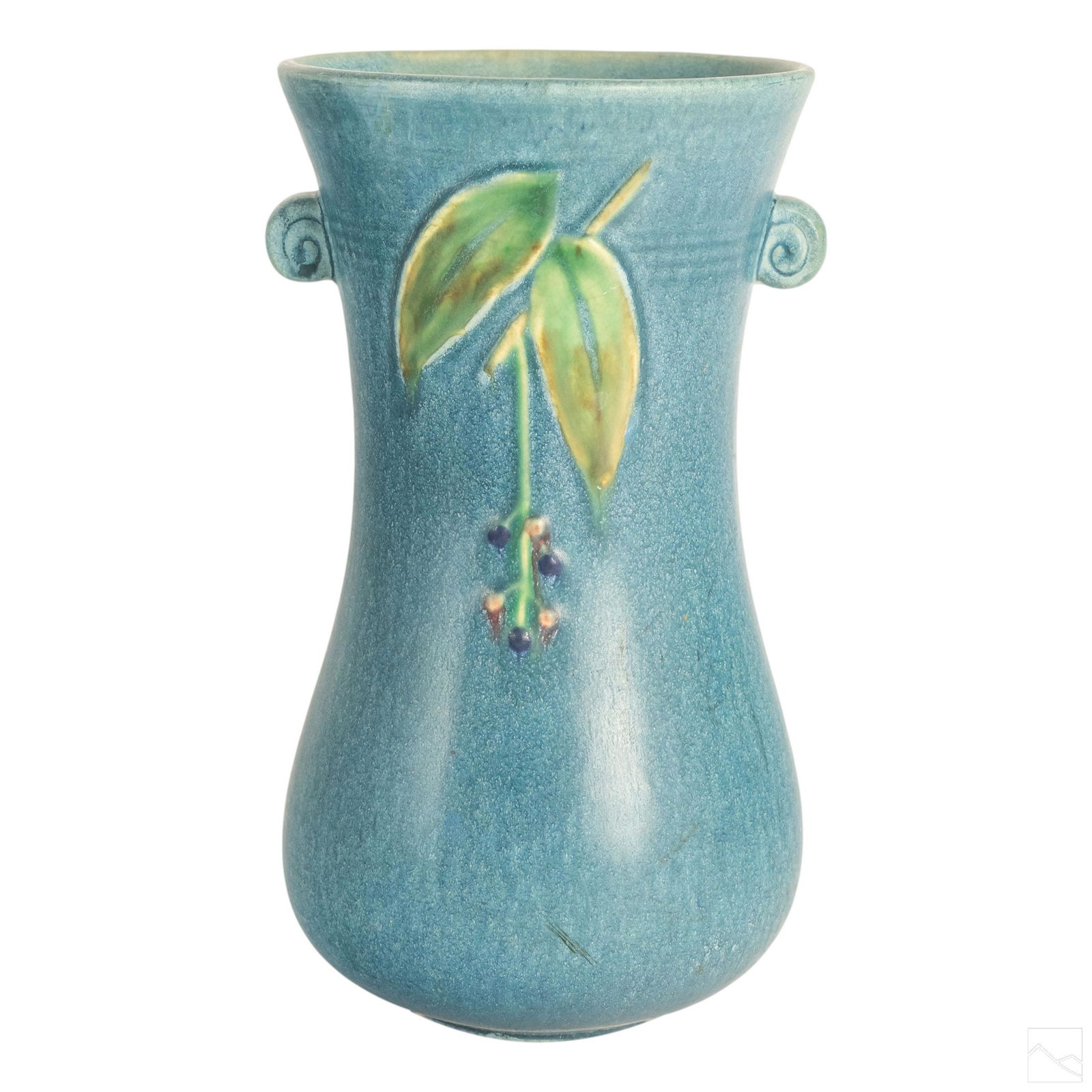 Weller American Pottery 9" Blue Cornish Glaze Vase (1 of 6)