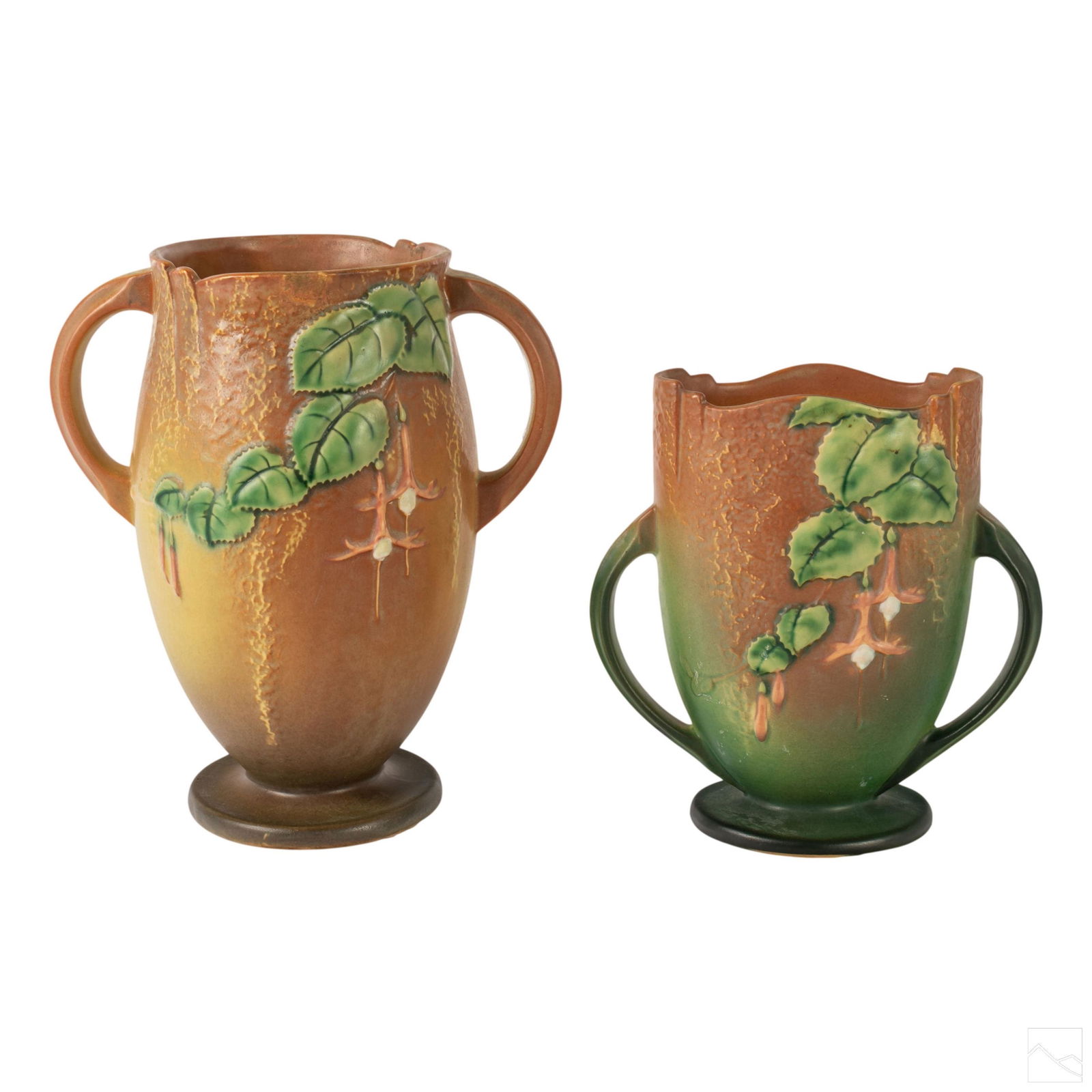 Roseville Art Pottery Fuchsia Ceramic Vases Group (1 of 8)